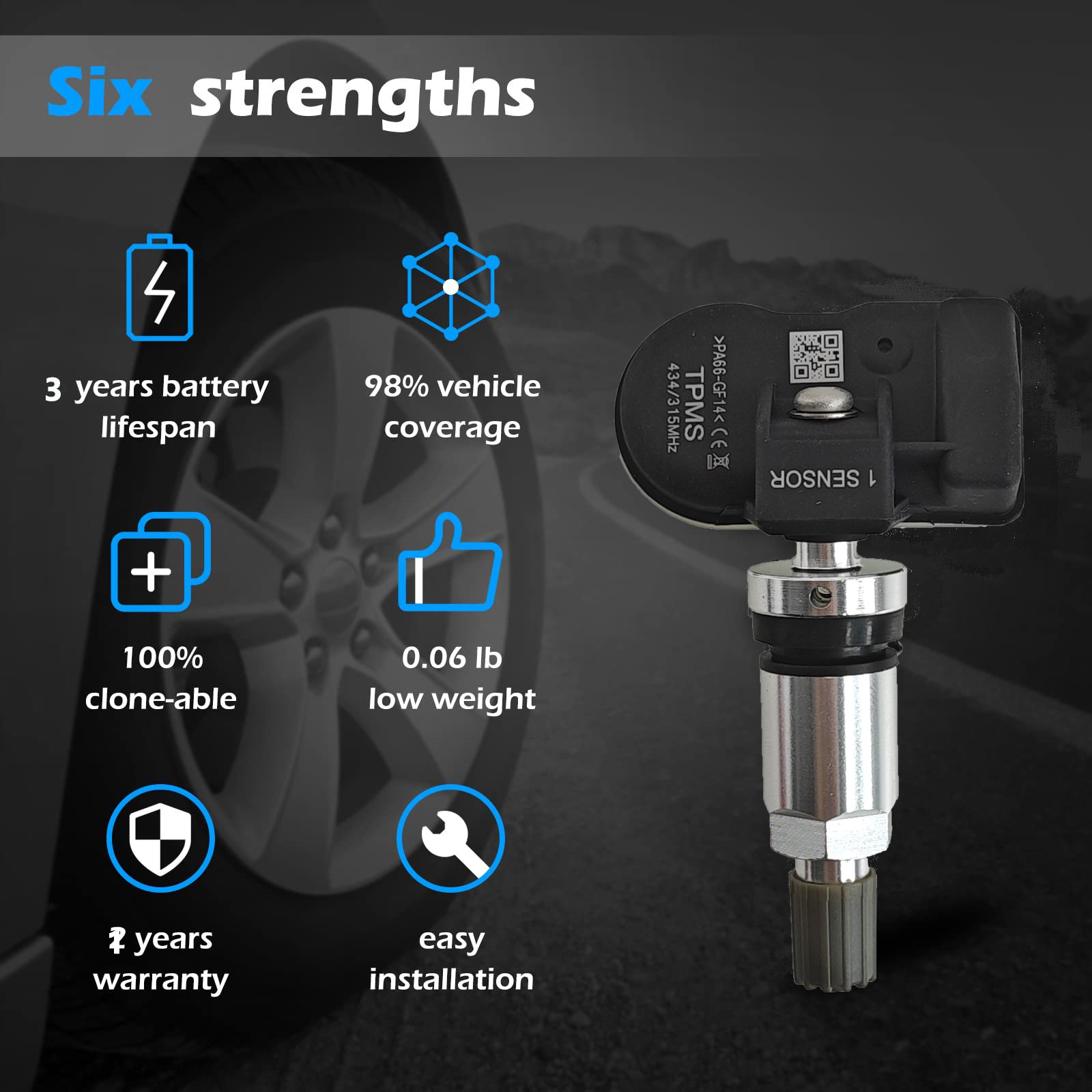 2025 Programmable TPMS Obd Sensor Temperature Pressure Universal TpmsSensor Autol Sensors Tpms Universal Tire Sensor