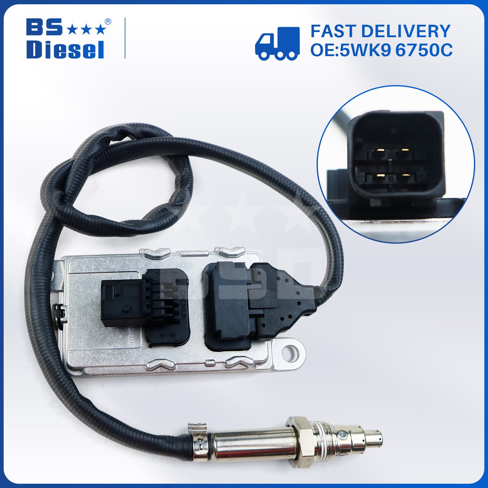 Hot Sale Auto Spare Part Nitrogen Oxygen Sensor 5WK9 6750C 4326864 NOX Sensor 5WK96750C for Cummins DAF Truck