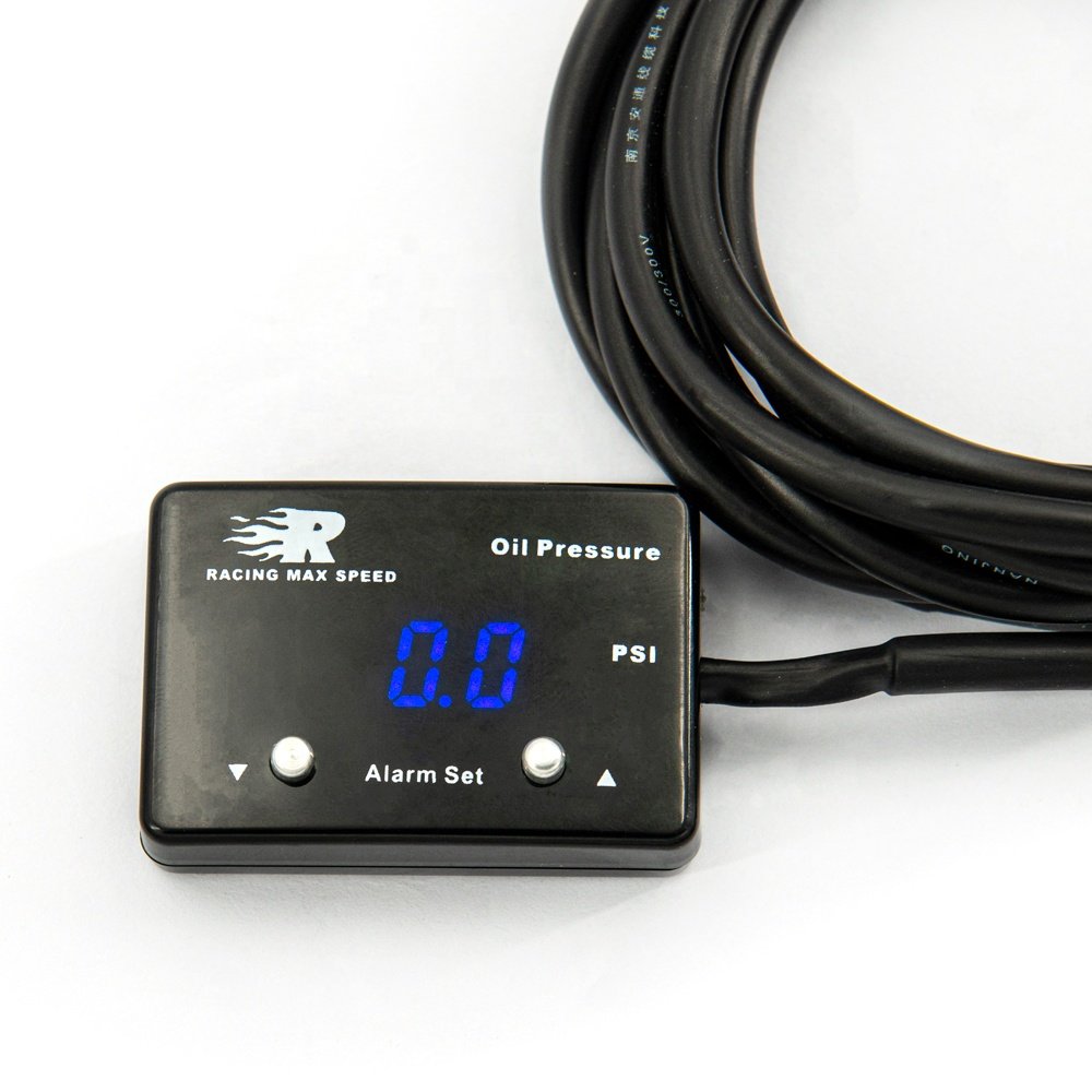 Universal 200psi 1/8 Npt Sensor 12v Digital Oil Gauge Pressure Display Oil Pressure Gauges/meter with Sensor OPM-01