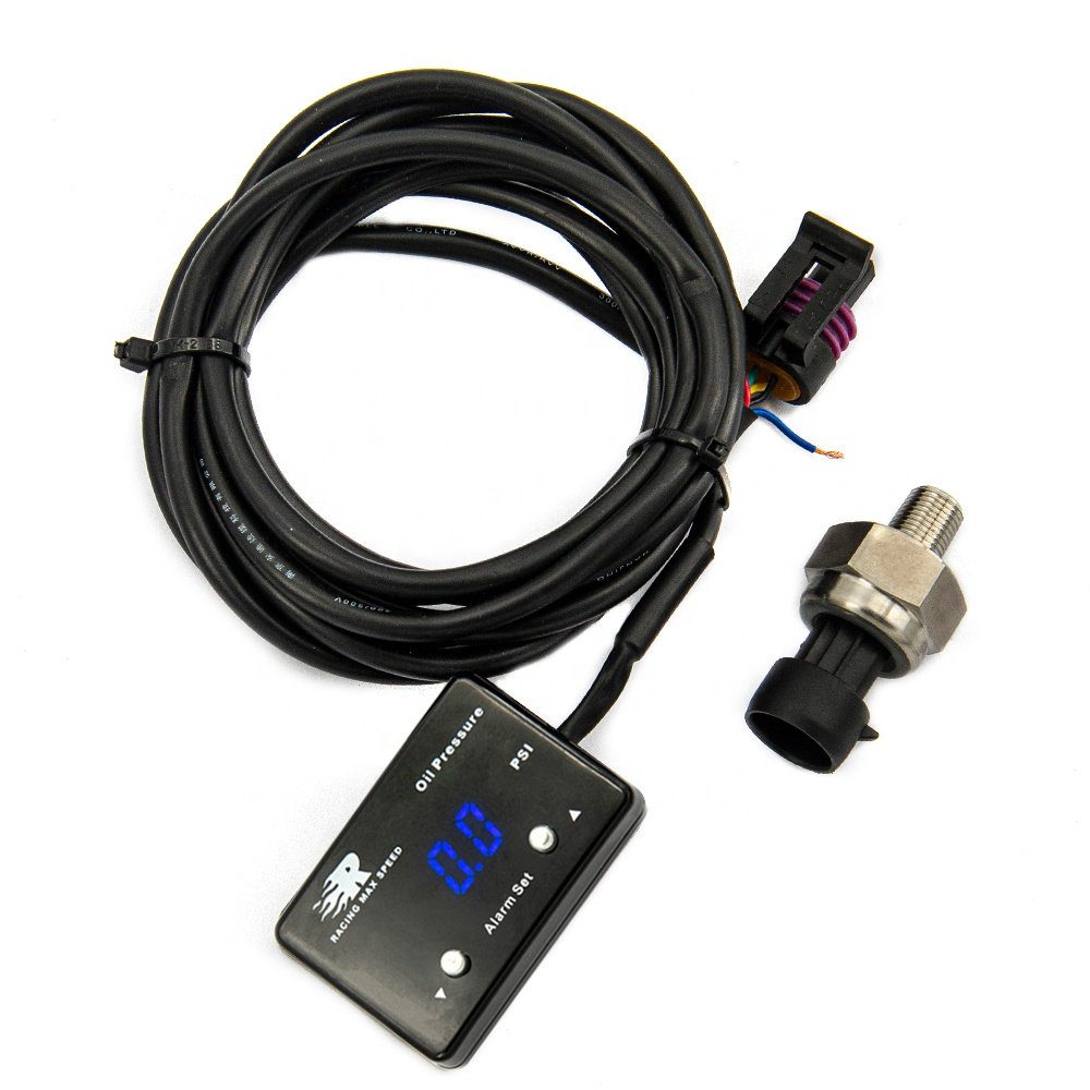 Universal 200psi 1/8 Npt Sensor 12v Digital Oil Gauge Pressure Display Oil Pressure Gauges/meter with Sensor OPM-01