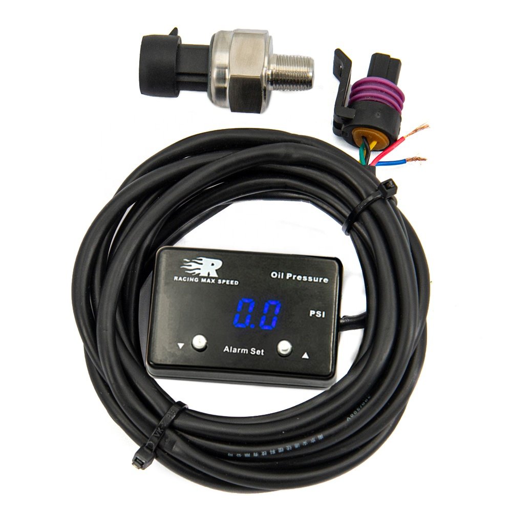 Universal 200psi 1/8 Npt Sensor 12v Digital Oil Gauge Pressure Display Oil Pressure Gauges/meter with Sensor OPM-01
