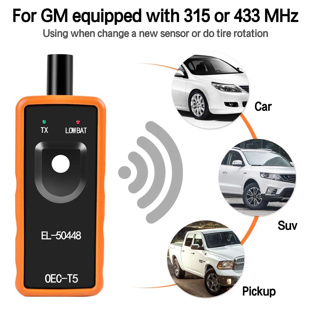 8 PCS EL-50448 Auto Tire Pressure Monitor Sensor, OEC-T5 TPMS Relearn Activation Tool for GM Series Vehicle 2006-2019