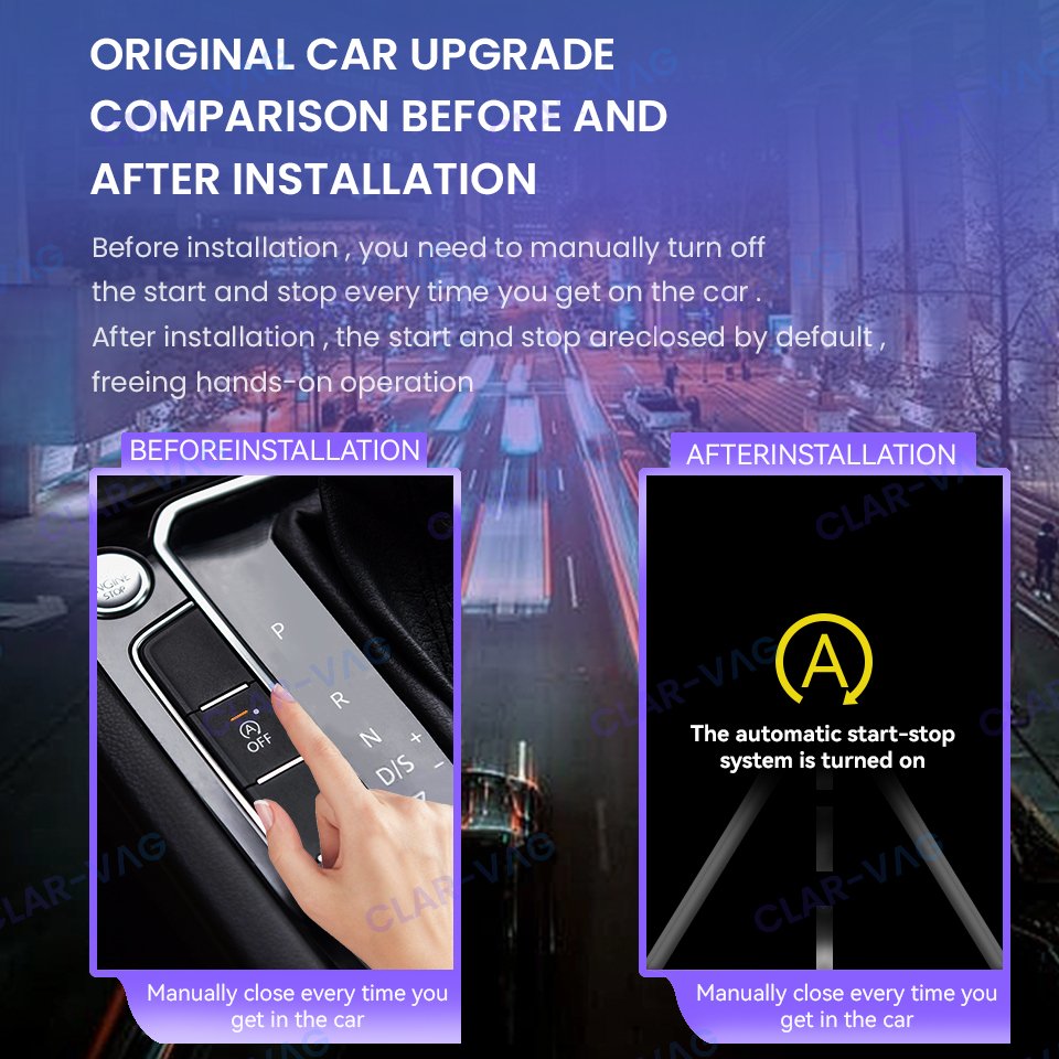 Automatic Auto Stop Start Engine System Memory Mode Wire Control Sensor Plug Cancel Cable for VW Atlas