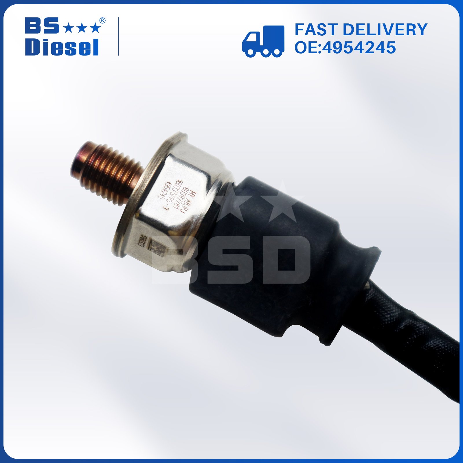 Car Engine Spare Parts Diesel Common Rail Pressure Sensor 5PP5-3 4954245 for Cummins ISX QSX Engine Parts