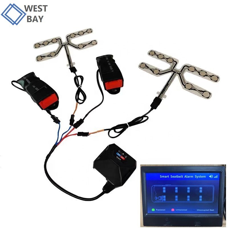 Westbay 7" Lcd 4G Wireless Gps Auto Seat Frame Belt Protector Car Bus Taxi Suv Baby Seat Occupancy Sensor Seat Pressure Sensor
