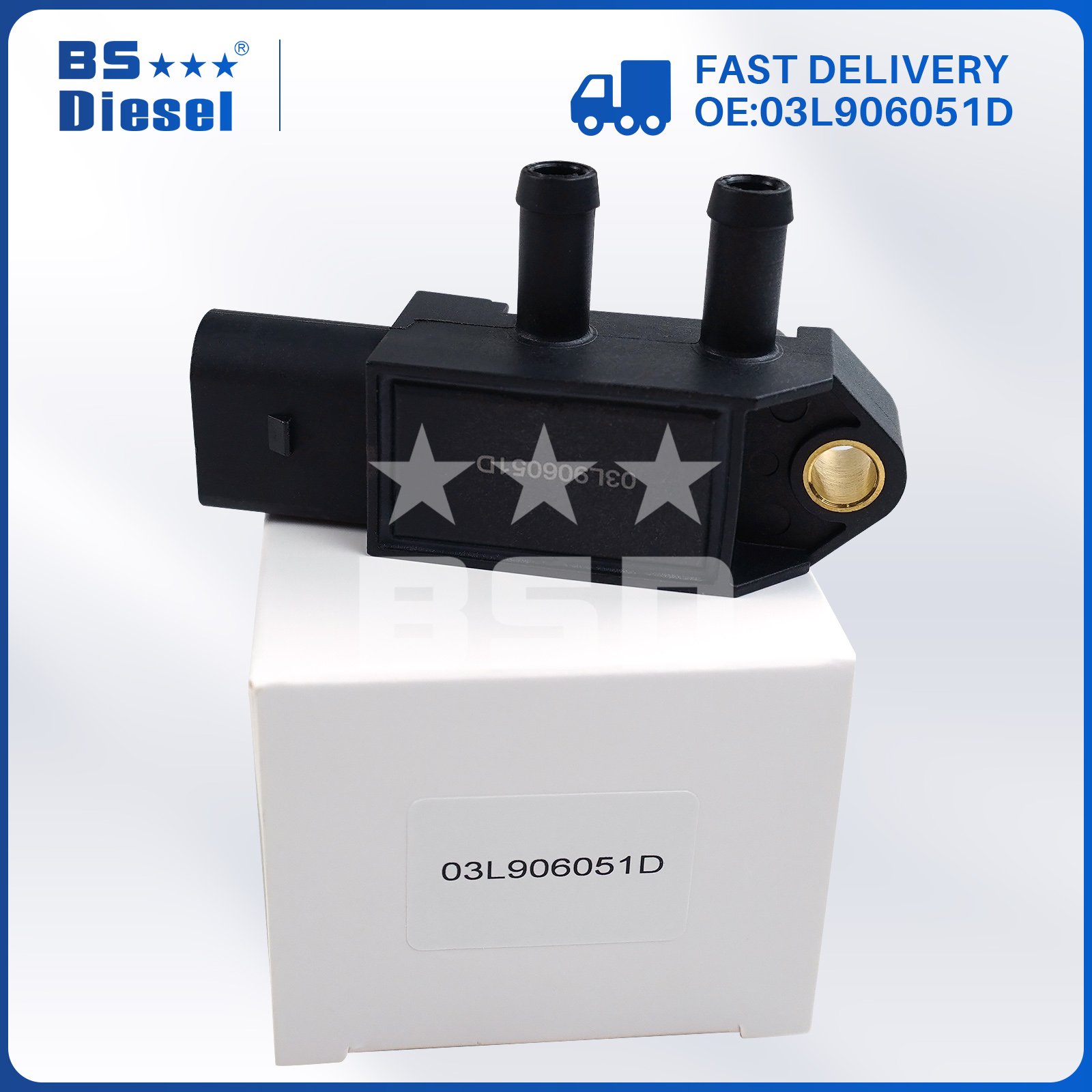 Auto Engine Spare Parts Car Sensors 03L906051B DPF Differential Exhaust Pressure Sensor 03L906051D for Audi VW Skoda Seat