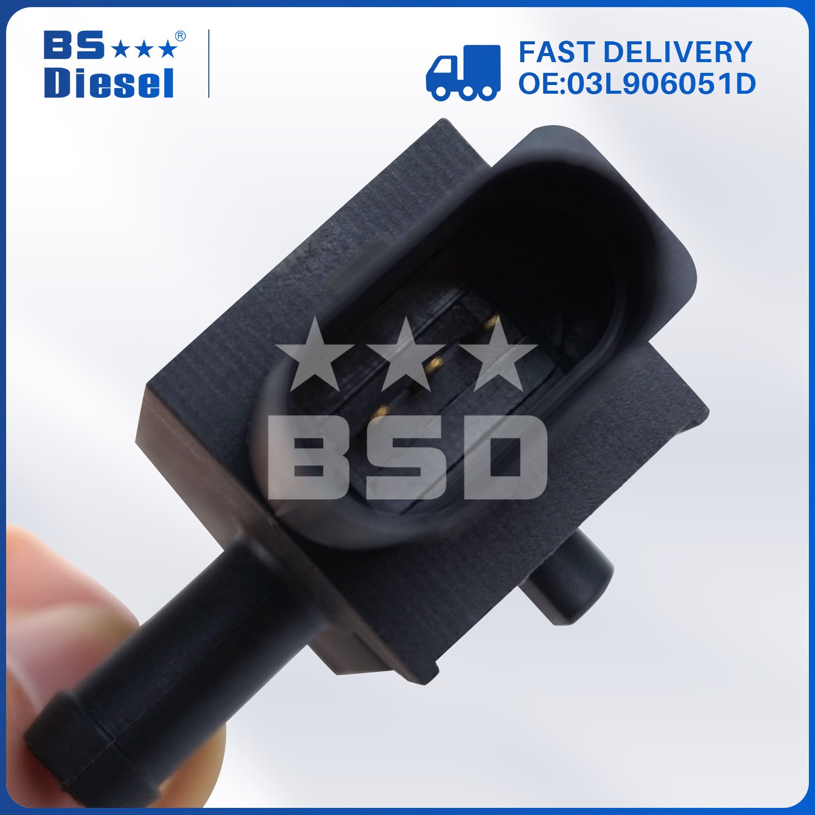 Auto Engine Spare Parts Car Sensors 03L906051B DPF Differential Exhaust Pressure Sensor 03L906051D for Audi VW Skoda Seat