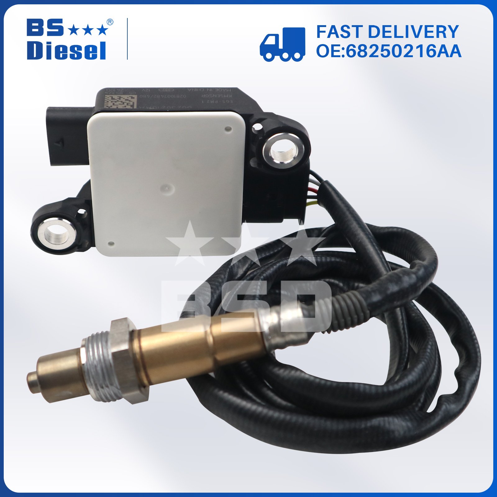 PM Sensor 0281007482 0281007480 Diesel Exhaust Particulate Matter Sensor 68250216AA for 2014-2018 Ram 1500 3.0L V6 Diesel Engine