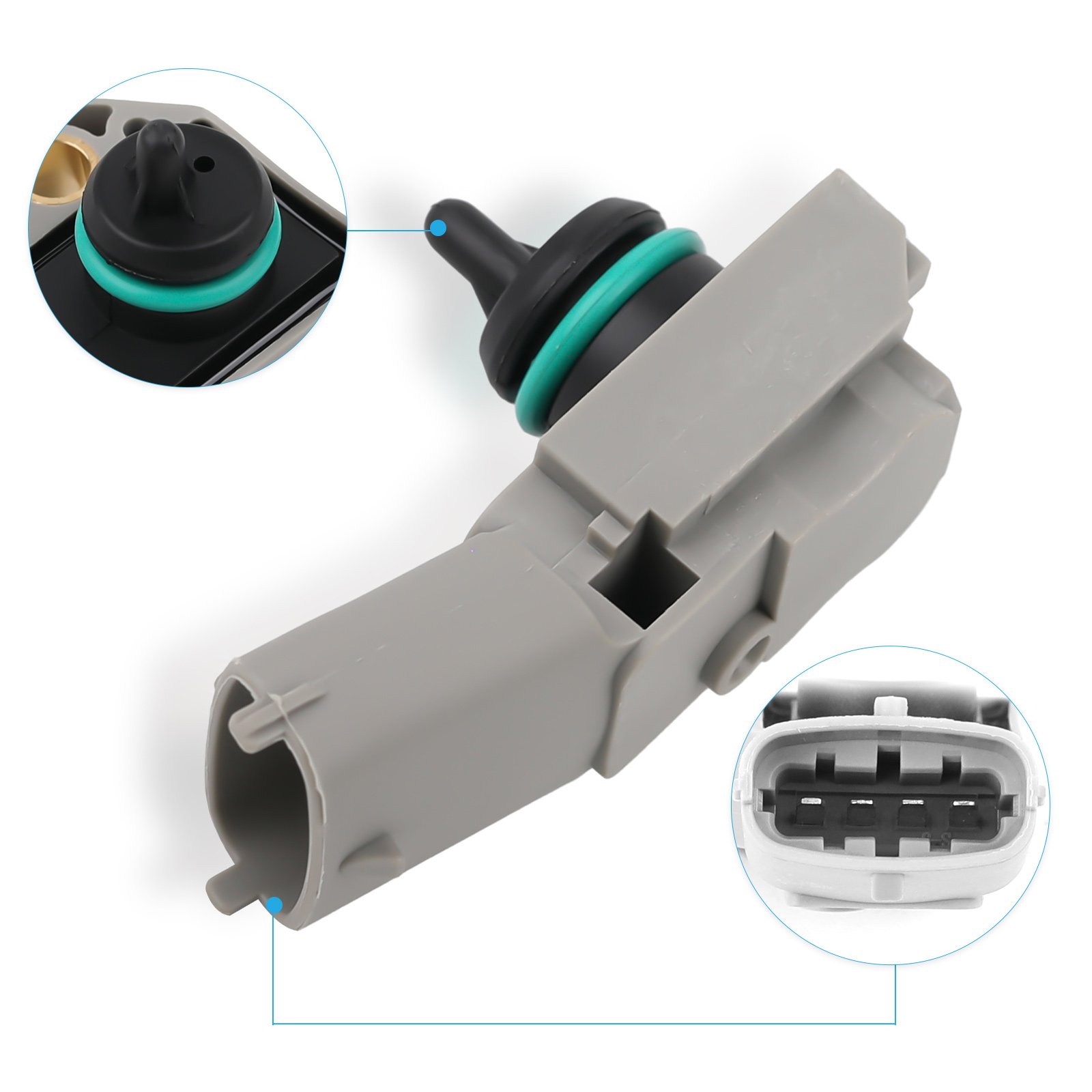0261230238 Fuel Injection Pressure Sensor Car Parts Auto Spare Top Quality Fuel Pressure Sensor