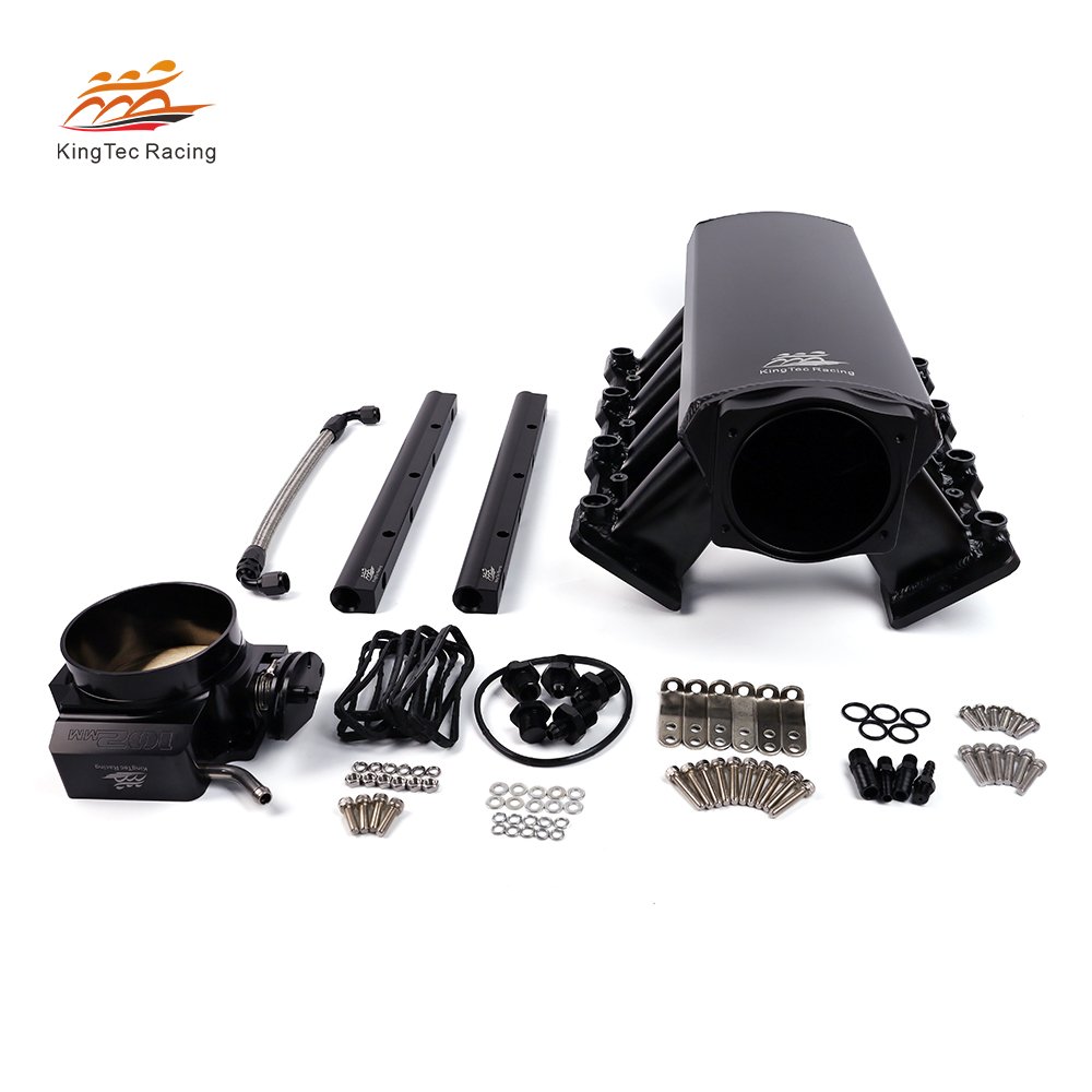 High Performance Low Intake Manifold LS1 LS2 LS6 Sensor Port Fuel Rail 92mm Throttle Body Set