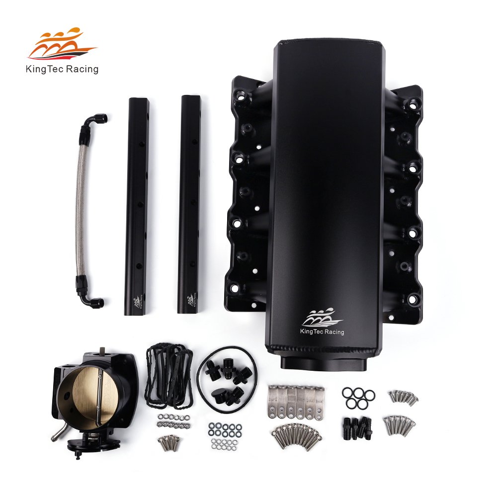 High Performance Low Intake Manifold LS1 LS2 LS6 Sensor Port Fuel Rail 92mm Throttle Body Set