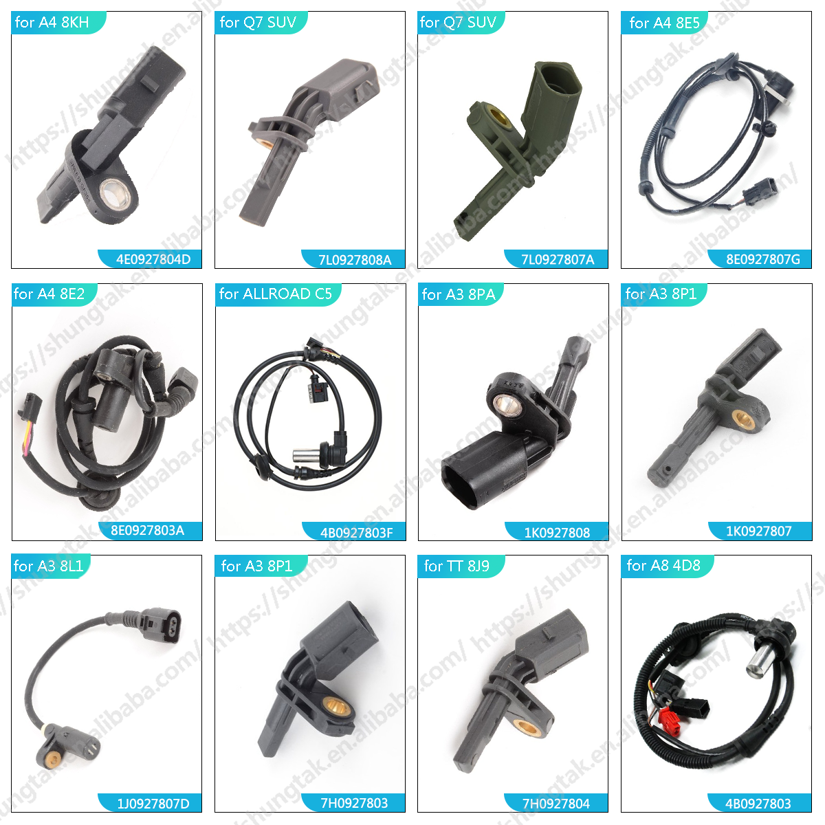 ShungTak Wholesale Car Auto Parts ABS Wheel Speed Sensor ABS DSC Sensor Wheel Speed Indicators for Audi A6 C5 4B0927803C