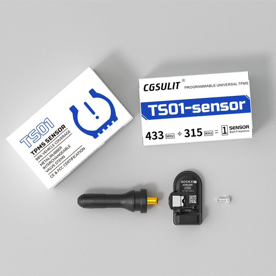 2025 TS01 Universal TPMS Sensor with Super NXP Chip Easy Installation New Condition for 98% Cars with Metal Valve Auto Sensors