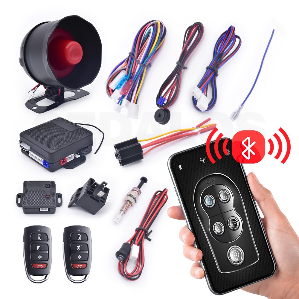 Universal Bluetooth Smart Phone App Car Alarm System Keyless Entry Anti-theft Features Compatible All Cars