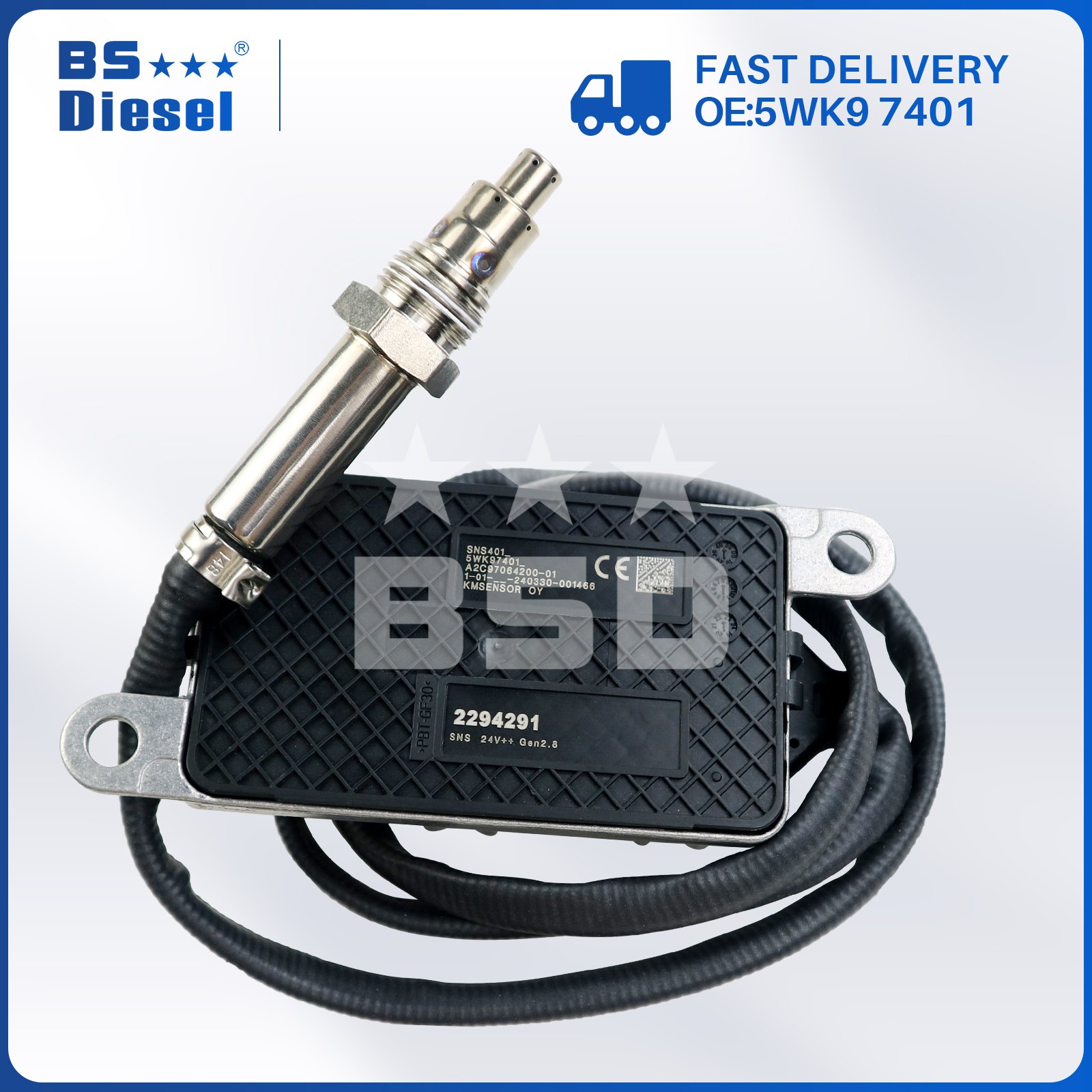 High Performance 24V Nitron NOx Sensor Auto Parts 5WK97401 2294291 2064769 2247381 Compatible With Scania Trucks