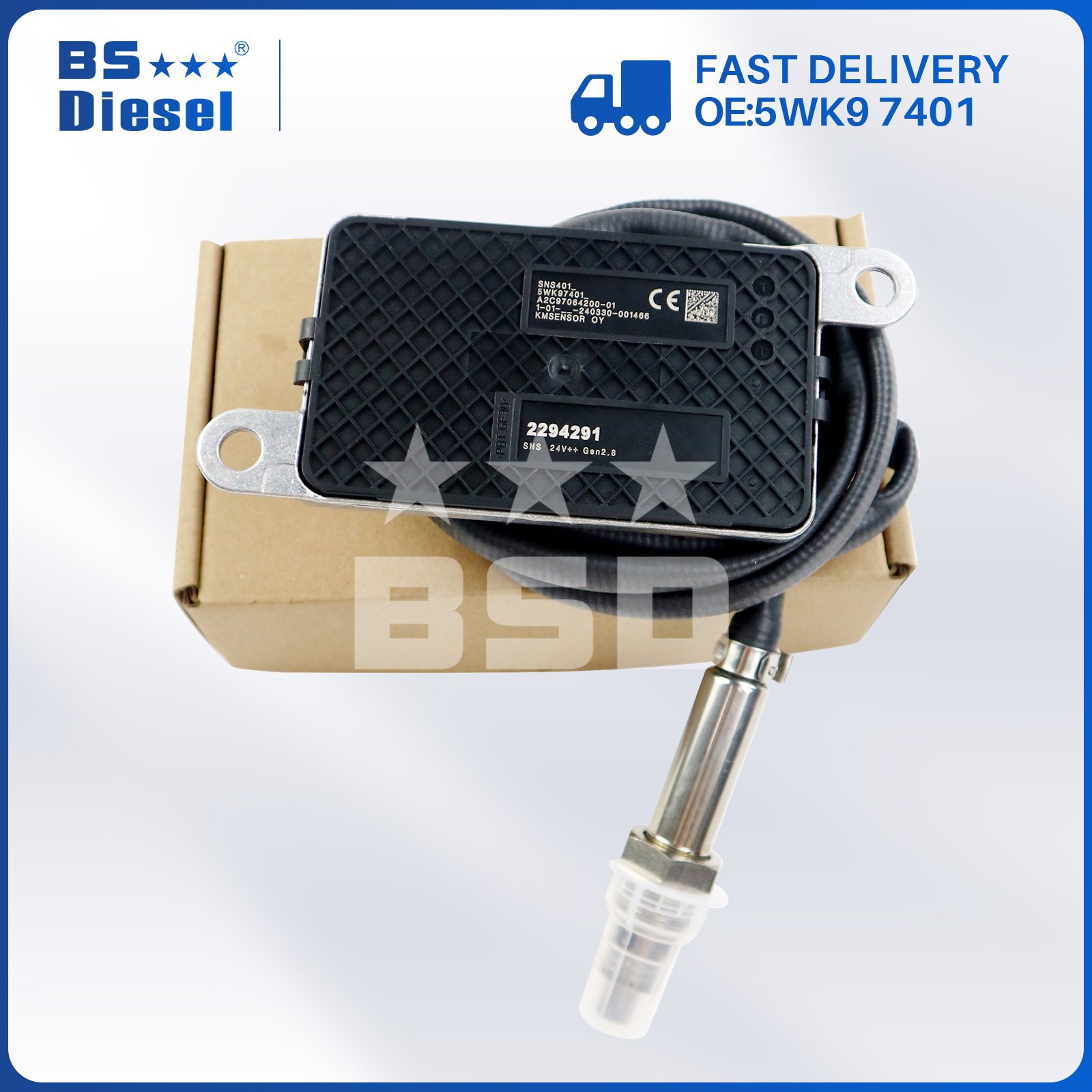High Performance 24V Nitron NOx Sensor Auto Parts 5WK97401 2294291 2064769 2247381 Compatible With Scania Trucks