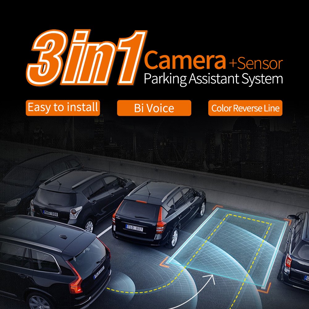 3in1 Hot Selling Car Parking Sensors System with 4 Sensors and LED Parking Display Auto Parking System