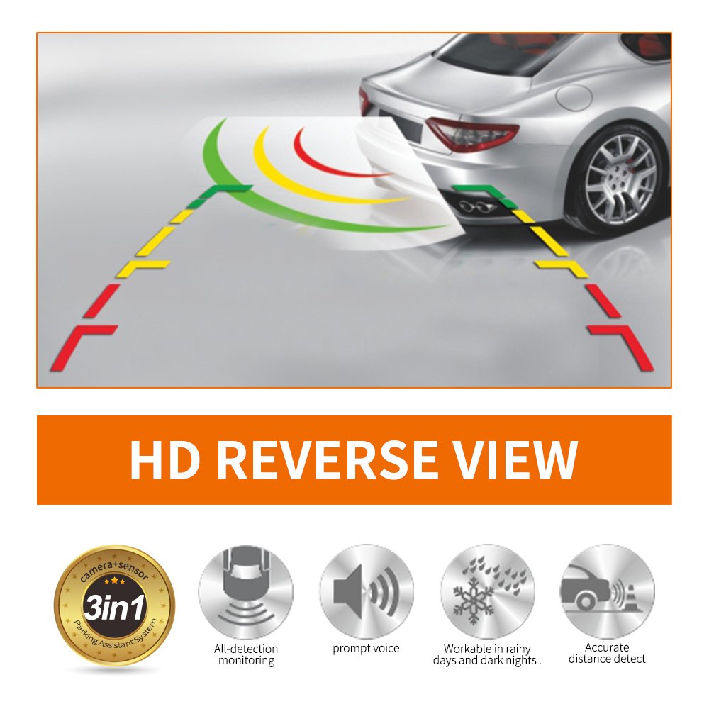 3in1 Hot Selling Car Parking Sensors System with 4 Sensors and LED Parking Display Auto Parking System