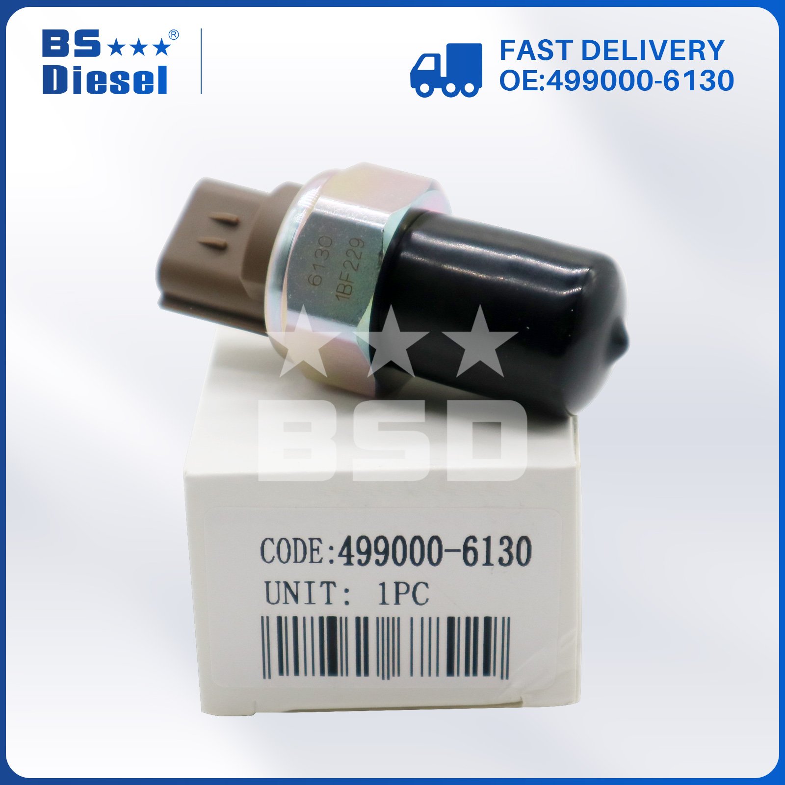 Auto Parts 499000-6131 Rail Fuel Pressure Sensor 499000-6130 for ISUZU Holden Toyota 4HK1 6HK1 6UZ1 6WG1