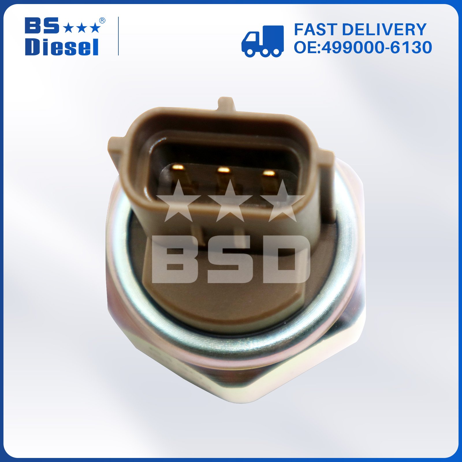 Auto Parts 499000-6131 Rail Fuel Pressure Sensor 499000-6130 for ISUZU Holden Toyota 4HK1 6HK1 6UZ1 6WG1