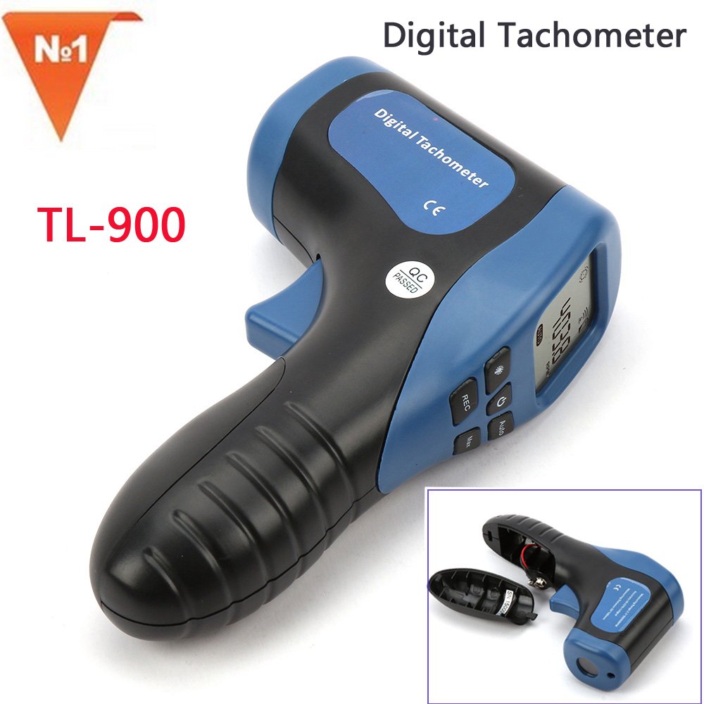 Tachometer Auto Electronic Digital Laser Tachometer RPM Meter Speedometer Non Contact Tachometer Sensor Tester TL-900