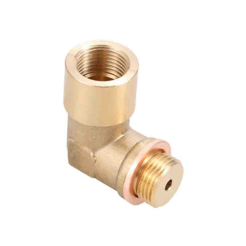 M18*1.5 Universal 90 Degree Conversion Brass Elbow O2 Oxygen Sensor Connector