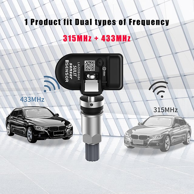 2025 new arrival 433MHZ and 315 MHZ frequency dual function universal Programmable Tire Pressure Sensor & TPMS Compatible