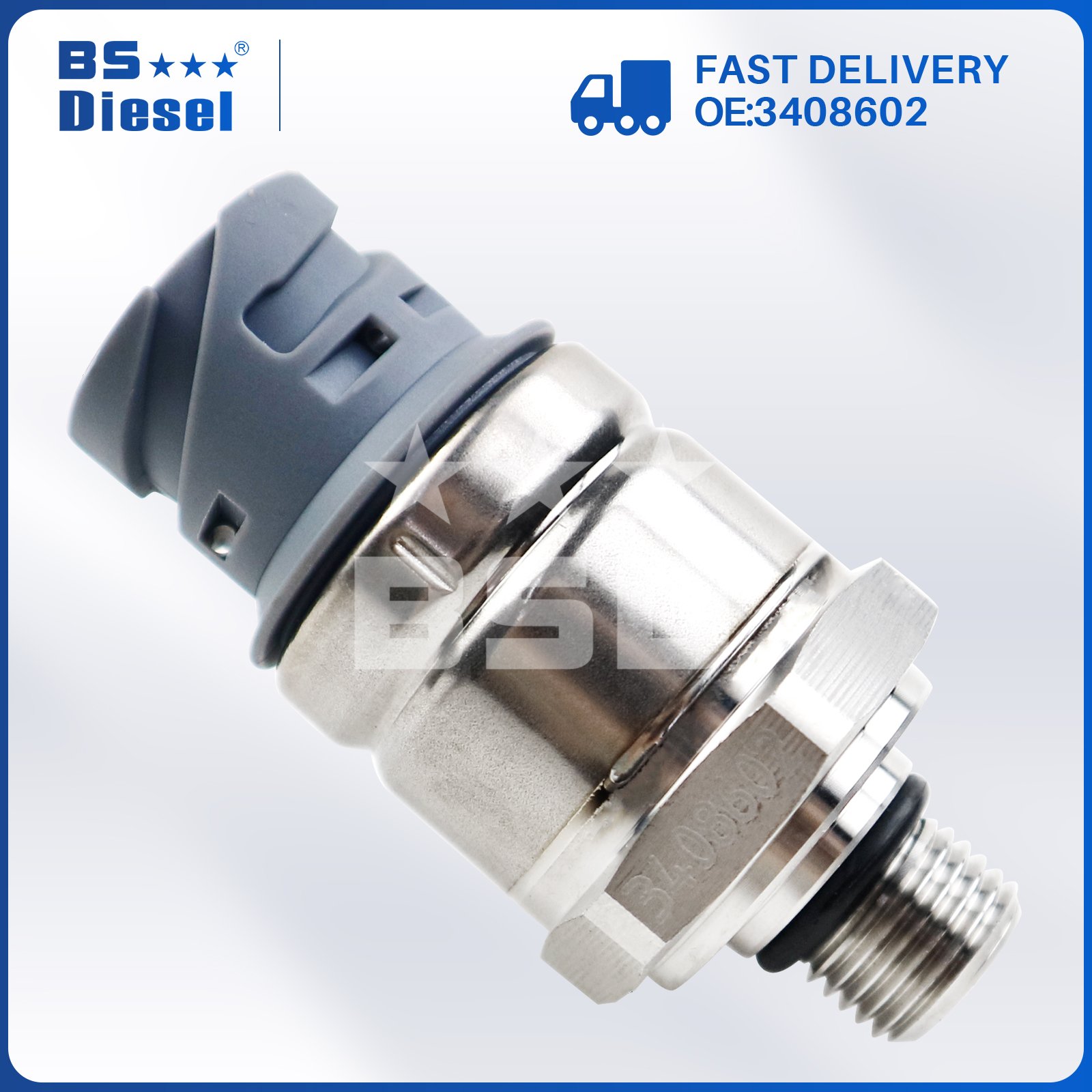 Auto Spare Parts Fuel Pressure Sensor 5594381 3408602 for Cummins QSK19 QSK38 QSK45 QSK50 QSK60 KTA19 Engine