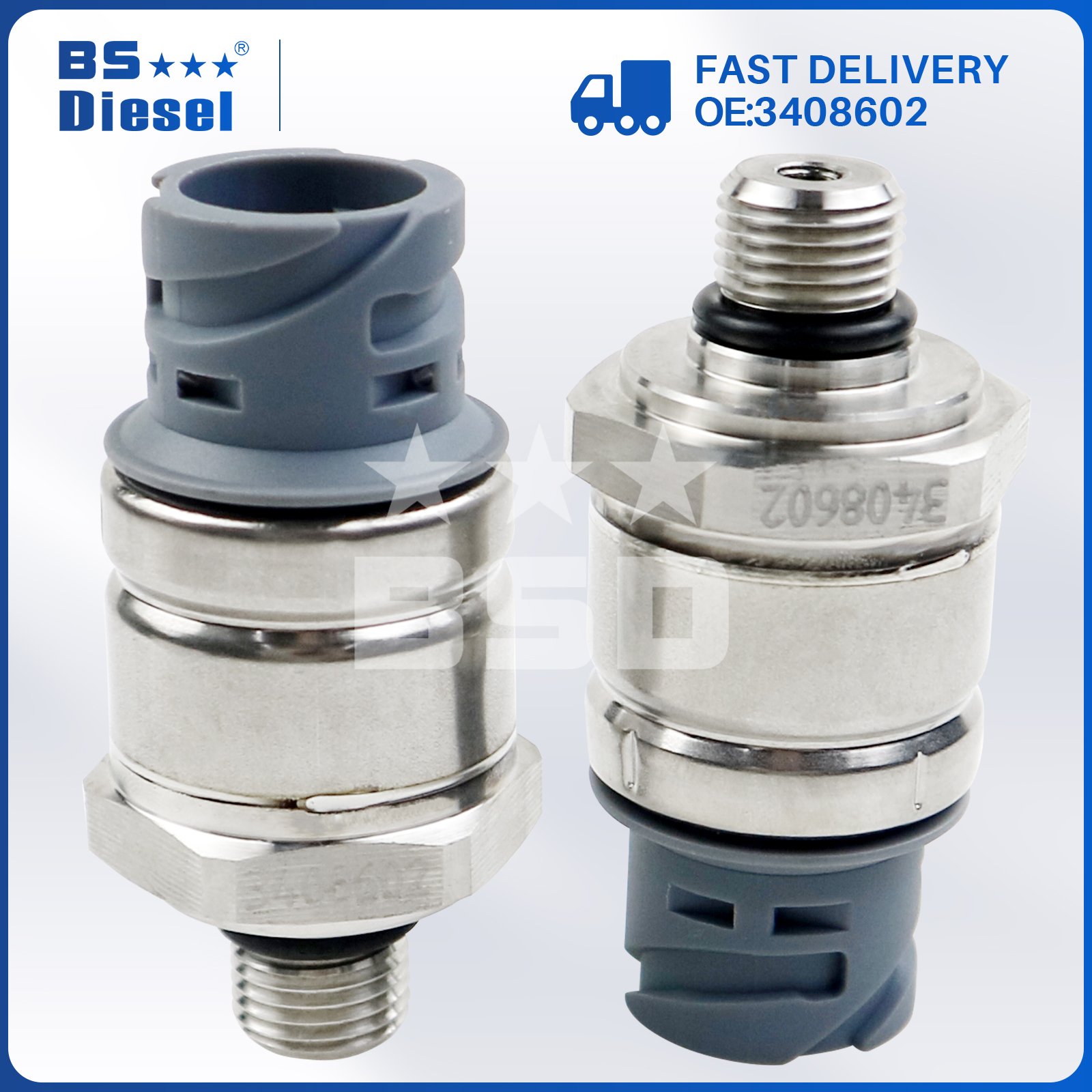 Auto Spare Parts Fuel Pressure Sensor 5594381 3408602 for Cummins QSK19 QSK38 QSK45 QSK50 QSK60 KTA19 Engine