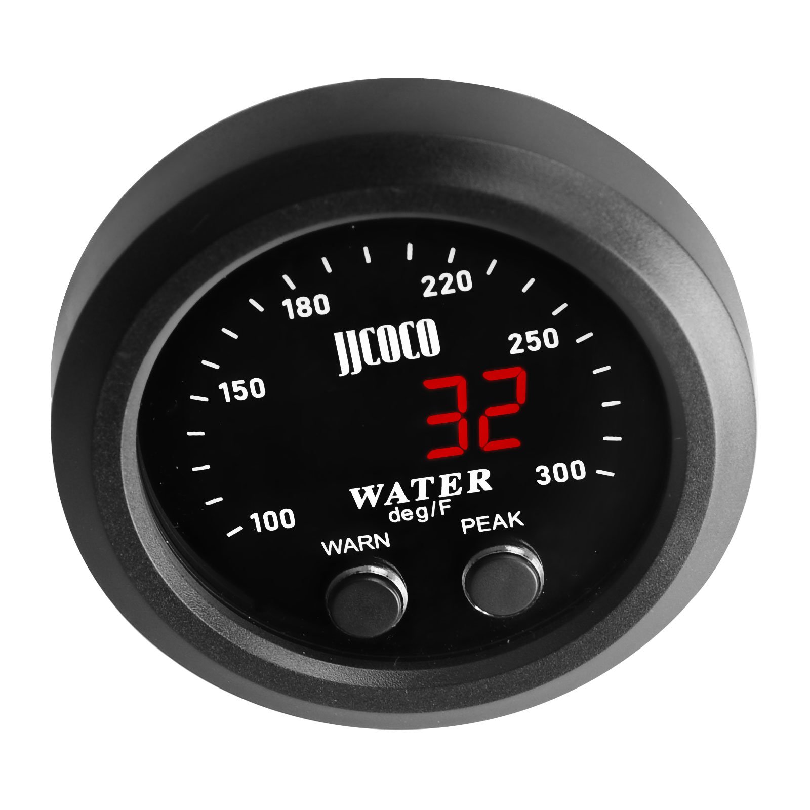 52mm Digital 100~300 Fahrenheit Electronic Water Temp Gauge Ultra-Thin Water Temperature Gauge Sensor Red/Blue Led Display