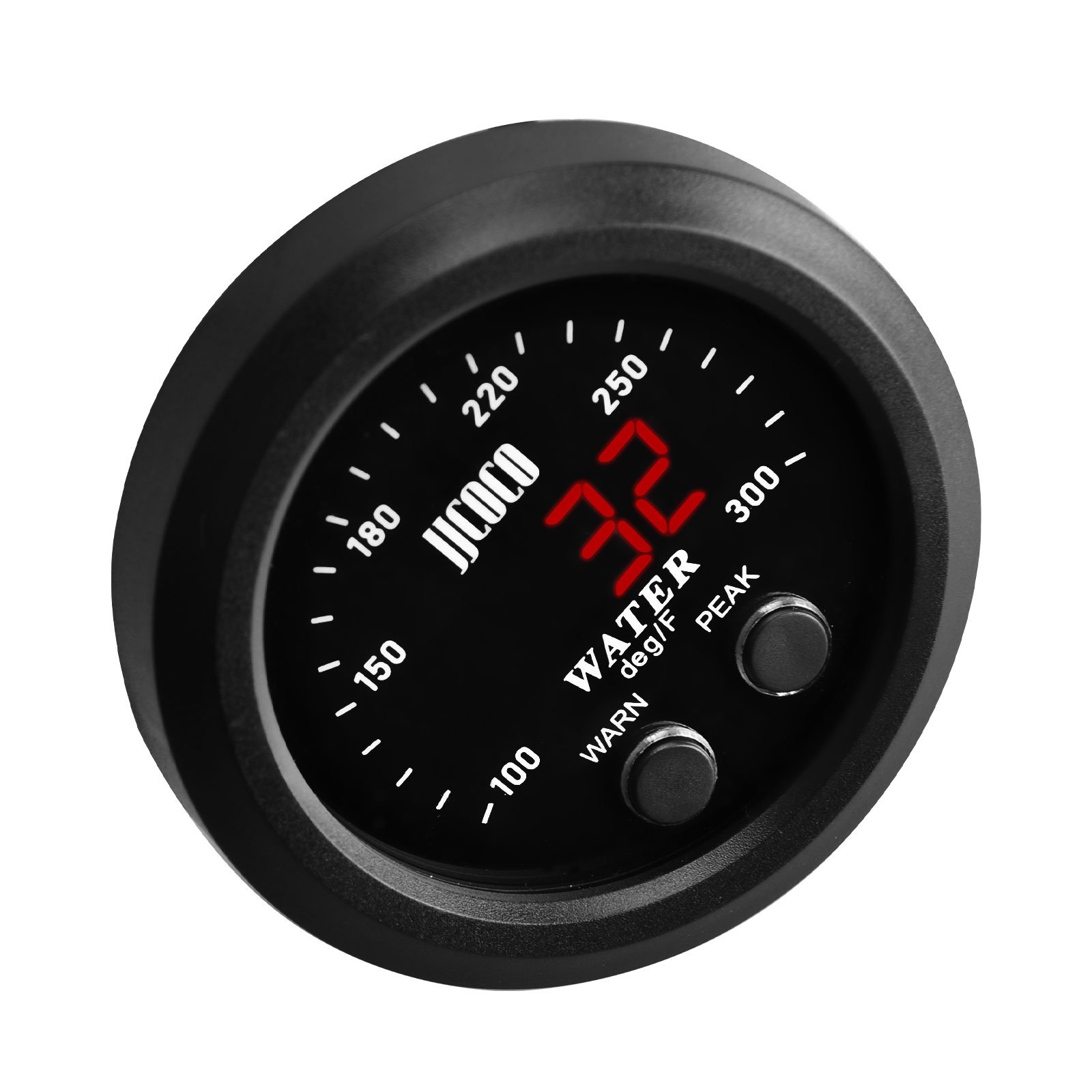 52mm Digital 100~300 Fahrenheit Electronic Water Temp Gauge Ultra-Thin Water Temperature Gauge Sensor Red/Blue Led Display