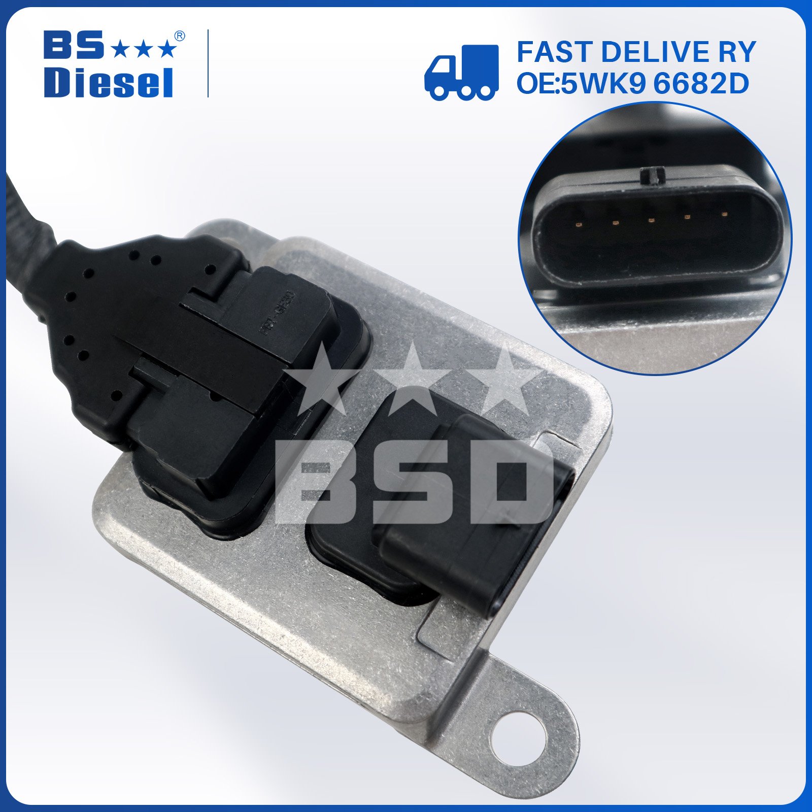 5WK9 6682D Auto Parts Nitrogen Oxygen Sensor A0009053503 5WK96682D Nox Sensor for Mercedes Benz W205 C220 Ml350 W166