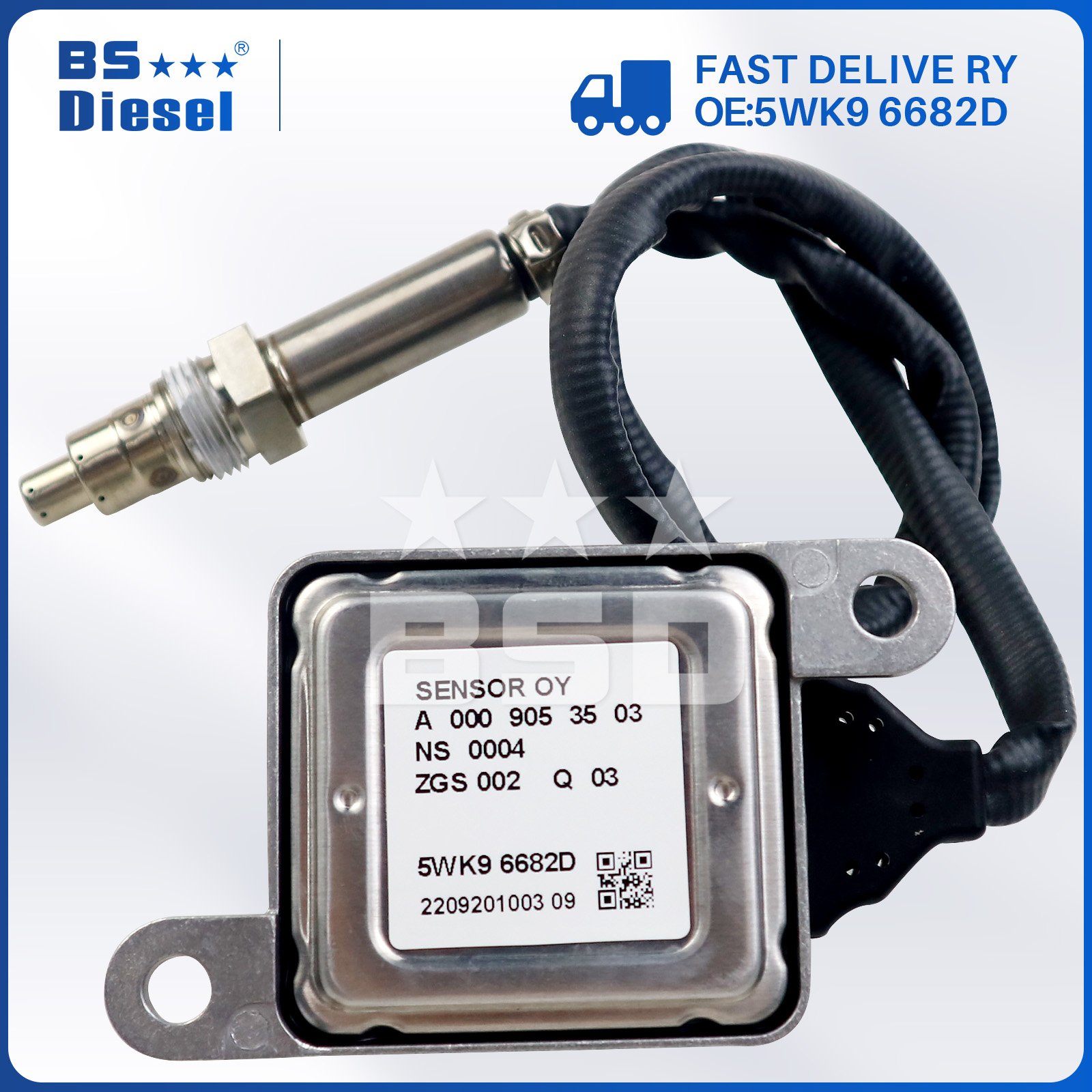 5WK9 6682D Auto Parts Nitrogen Oxygen Sensor A0009053503 5WK96682D Nox Sensor for Mercedes Benz W205 C220 Ml350 W166