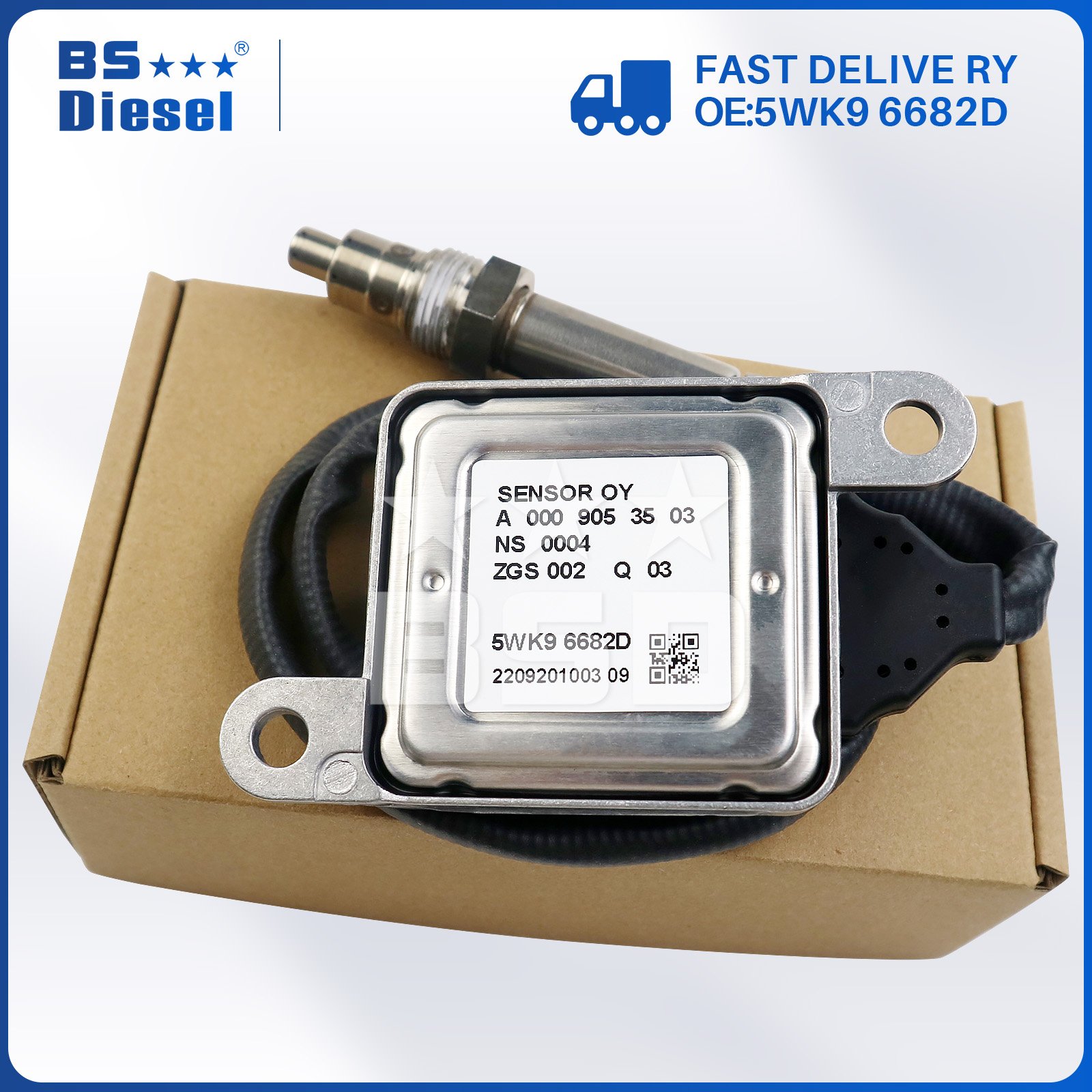 5WK9 6682D Auto Parts Nitrogen Oxygen Sensor A0009053503 5WK96682D Nox Sensor for Mercedes Benz W205 C220 Ml350 W166