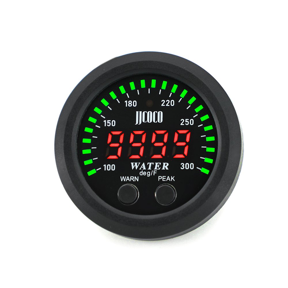 Digital Meter Water Temperature Gauge With 1/8 Npt Sensor Car Red Display Temp 32-212F(0~100C) 52MM Auto DC 12v