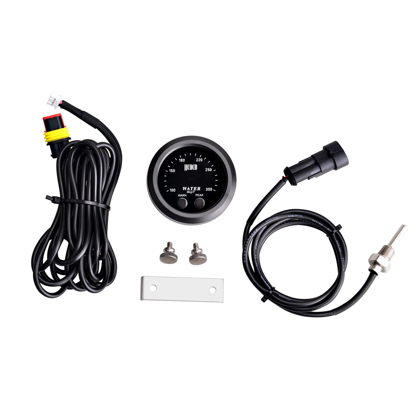 Digital Meter Water Temperature Gauge With 1/8 Npt Sensor Car Red Display Temp 32-212F(0~100C) 52MM Auto DC 12v