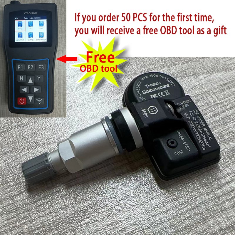 Free Gift Car OBD Ii 2 Scanner TPMS Too Universal Tire Sensors Programmable Tpms 315 433 Tpms Programmer Sensor 98% All Car
