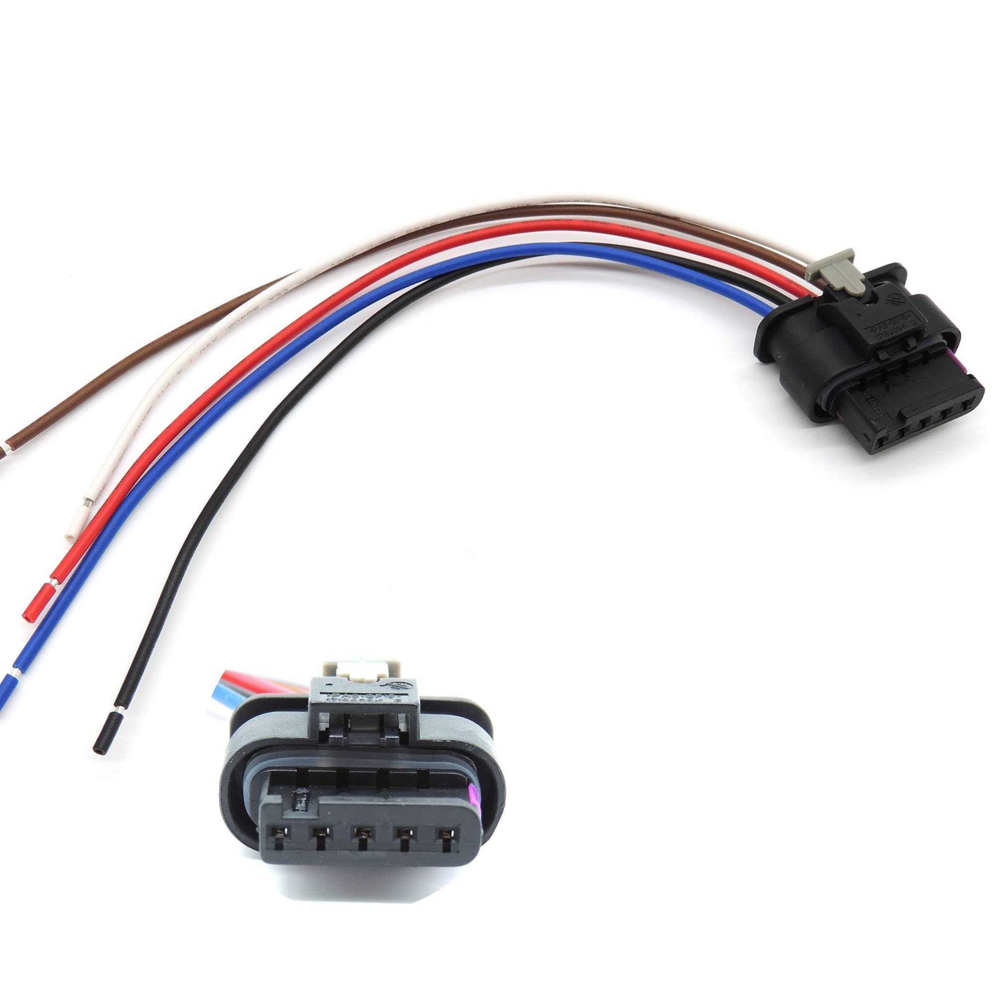 4F0973705 Mass Air Flow MAF Sensor Connector - 5 Pin 5 Wires Compatible for BMW VW Audi Connector Pigtail 4F0973705