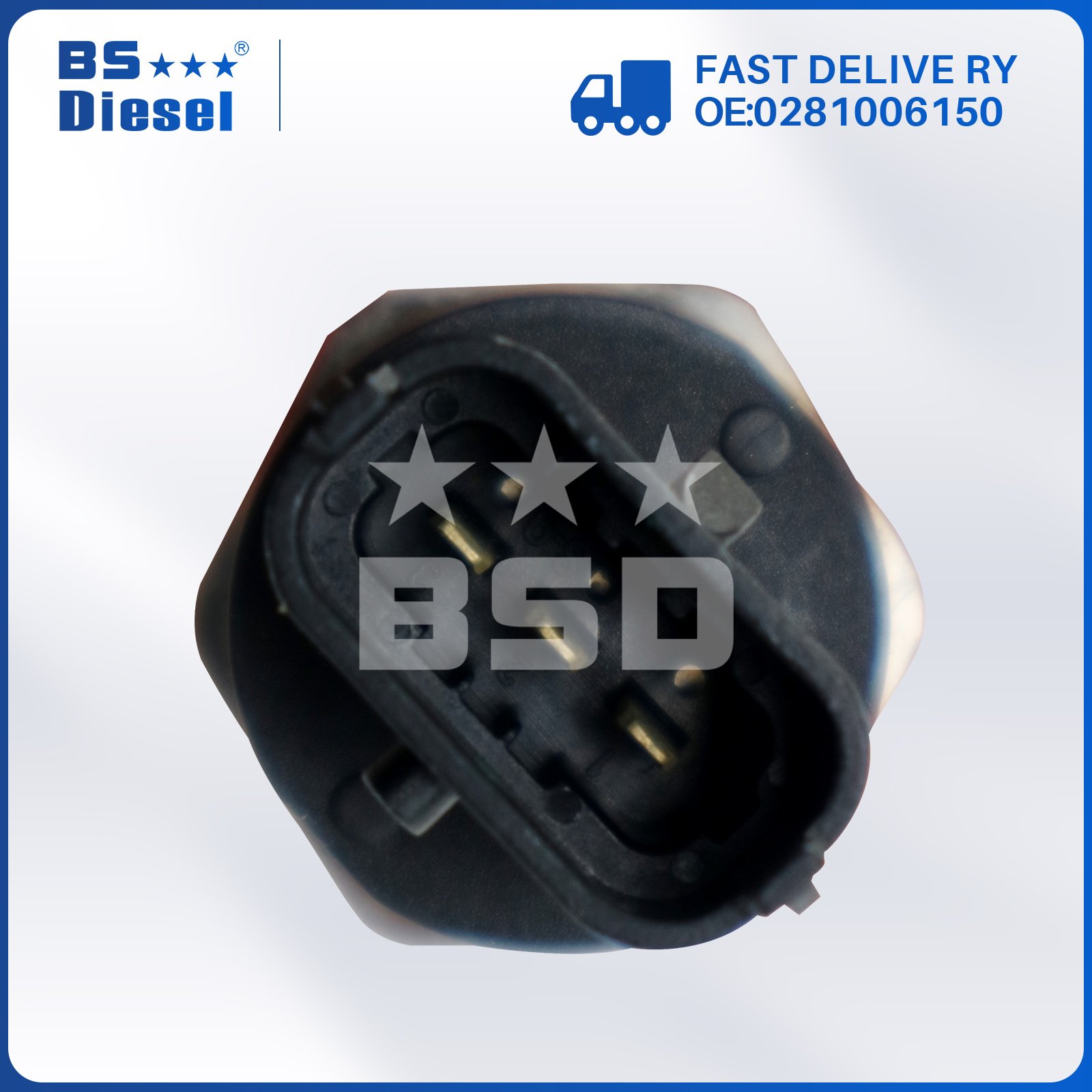 Car Engine Spare Parts Auto Sensors Fuel Rail Pressure Sensor 0281006150 for Dodge Ram 2500 3500 Diesel 6.7L Engines
