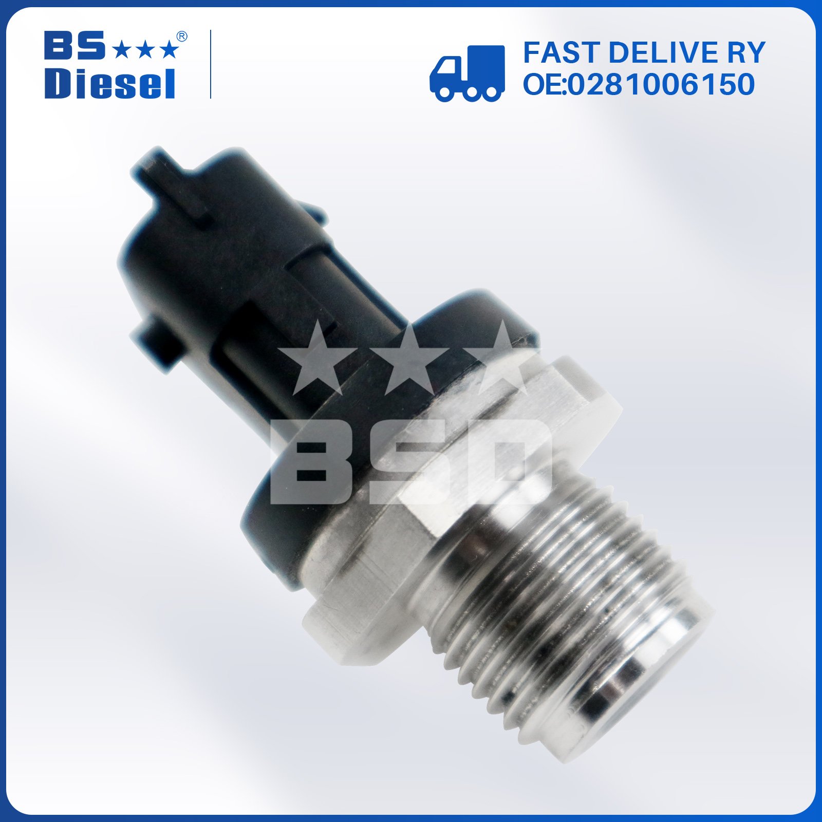 Car Engine Spare Parts Auto Sensors Fuel Rail Pressure Sensor 0281006150 for Dodge Ram 2500 3500 Diesel 6.7L Engines