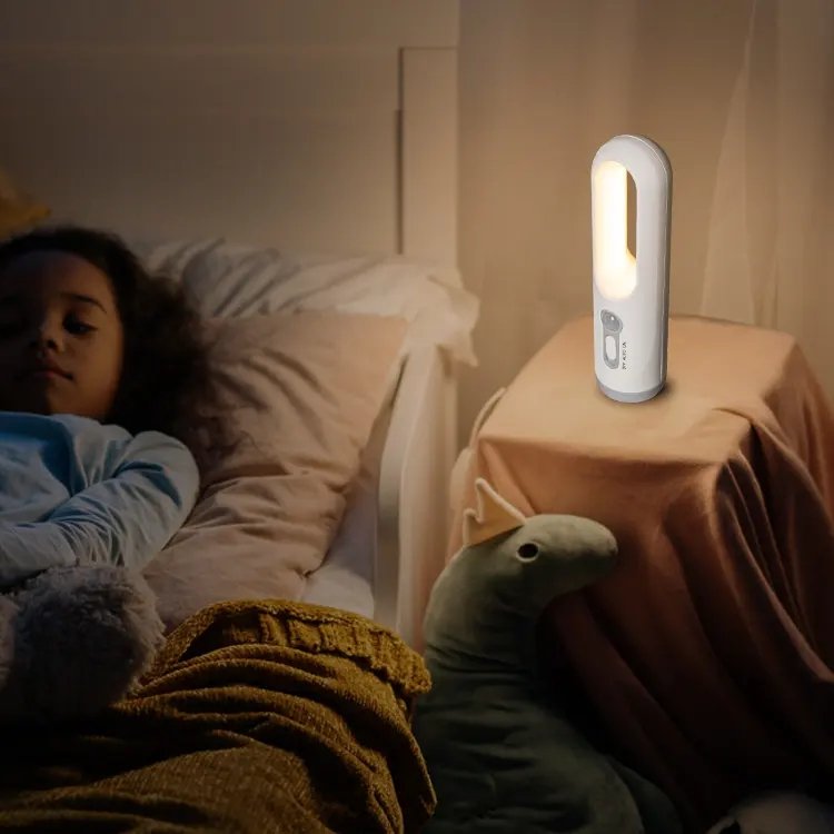 Dual-Purpose LED Sensor Night Light with Dawn Dusk Detection for Bedroom Bathroom Camping Portable Flashlight for Reading