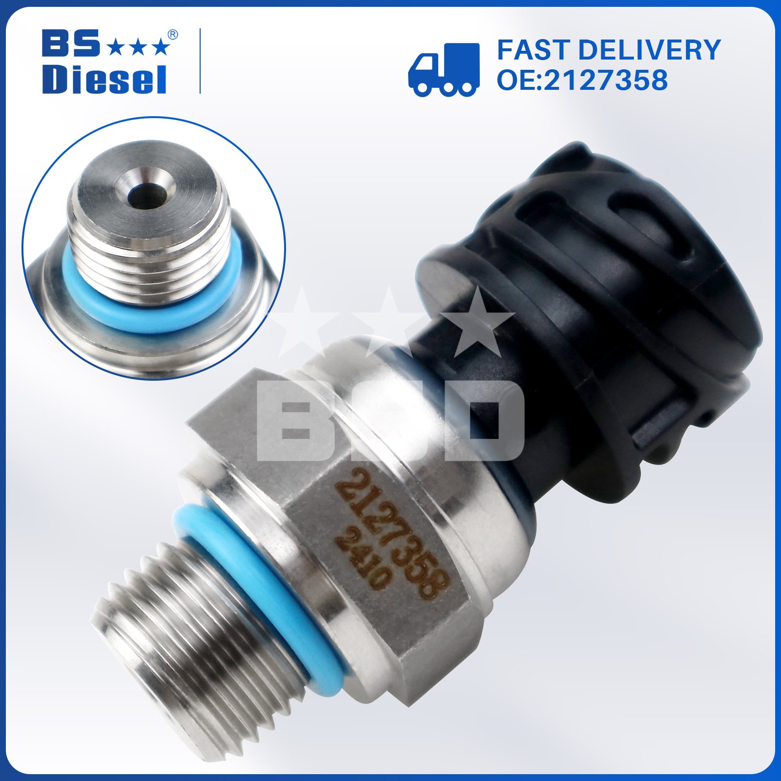 Auto Sensors 1822253 2041680 EBP Exhaust Back Pressure Sensor 2127358 for Kenworth Peterbilt MX-13 DAF EURO6 MX13
