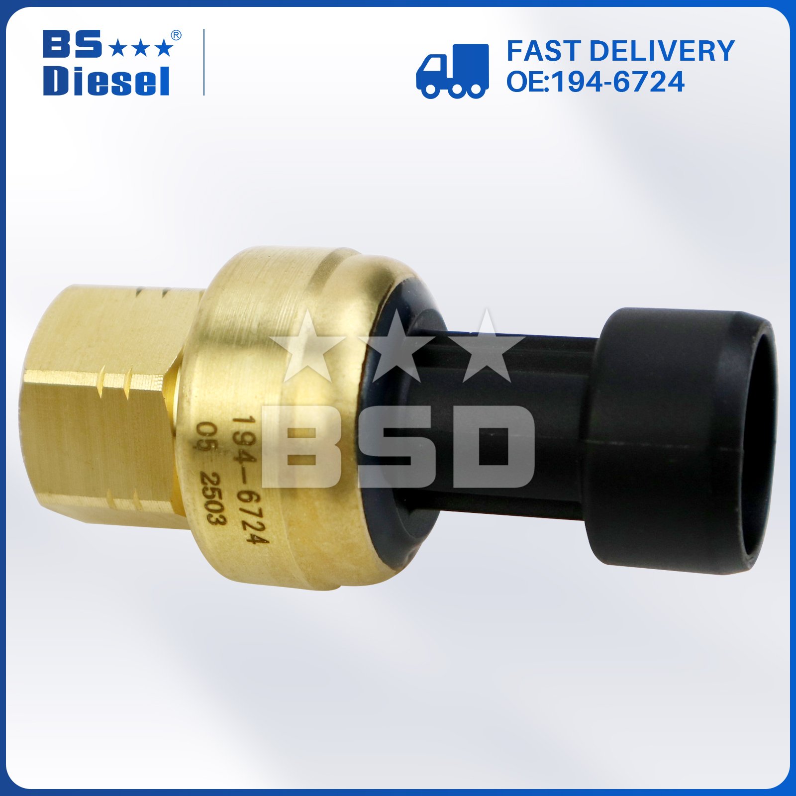 Auto Sensors Oil Pressure Sensor 194-6724 for CAT 3406E 3508B 325D 330D C-12 C-15 Engine