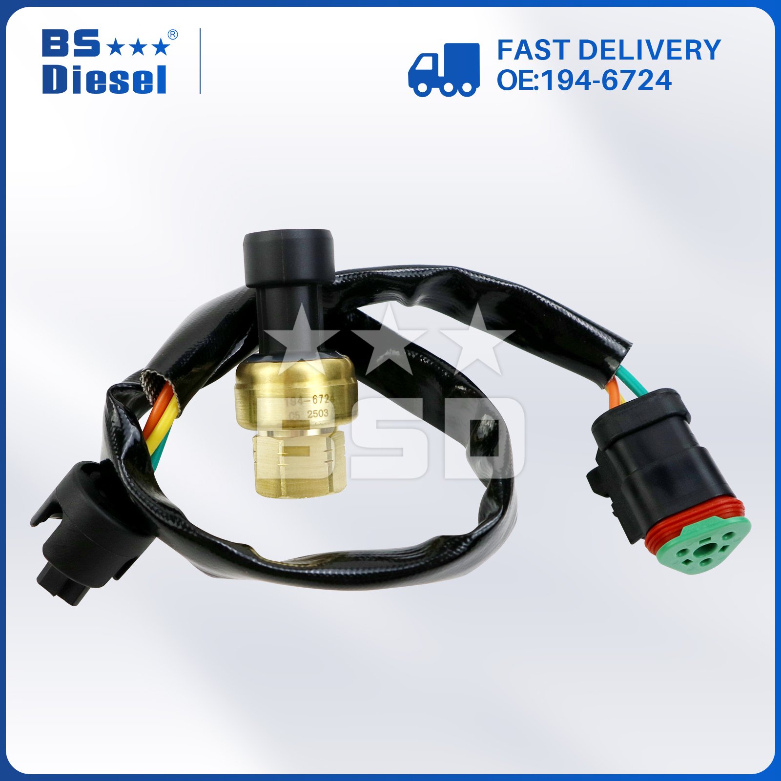 Auto Sensors Oil Pressure Sensor 194-6724 for CAT 3406E 3508B 325D 330D C-12 C-15 Engine