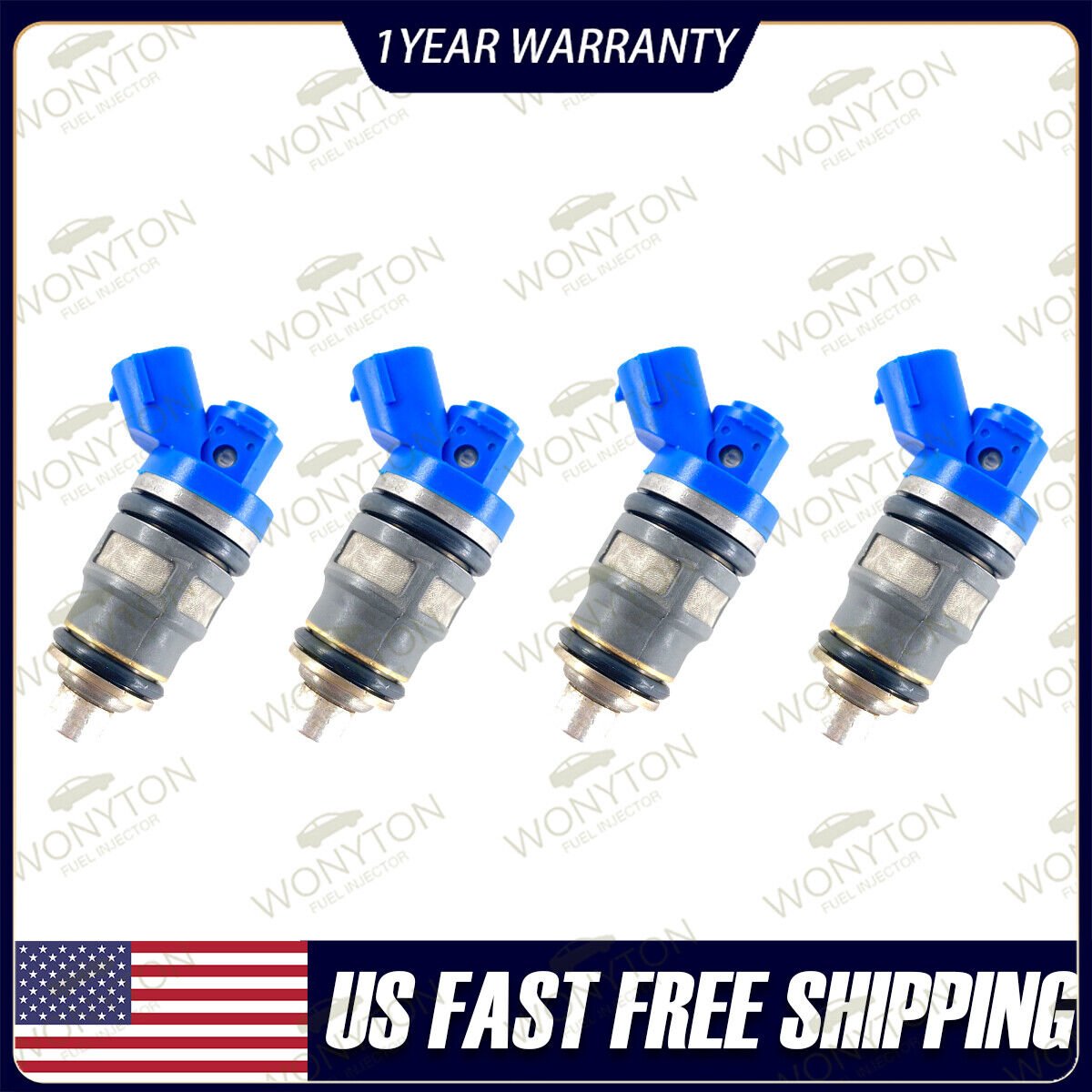 High Performance OE 4Pcs Fuel Injectors 23250-76010 for Toyota Previa Estima 2.4L 2TZFE 1991-97 New Condition High Gasoline