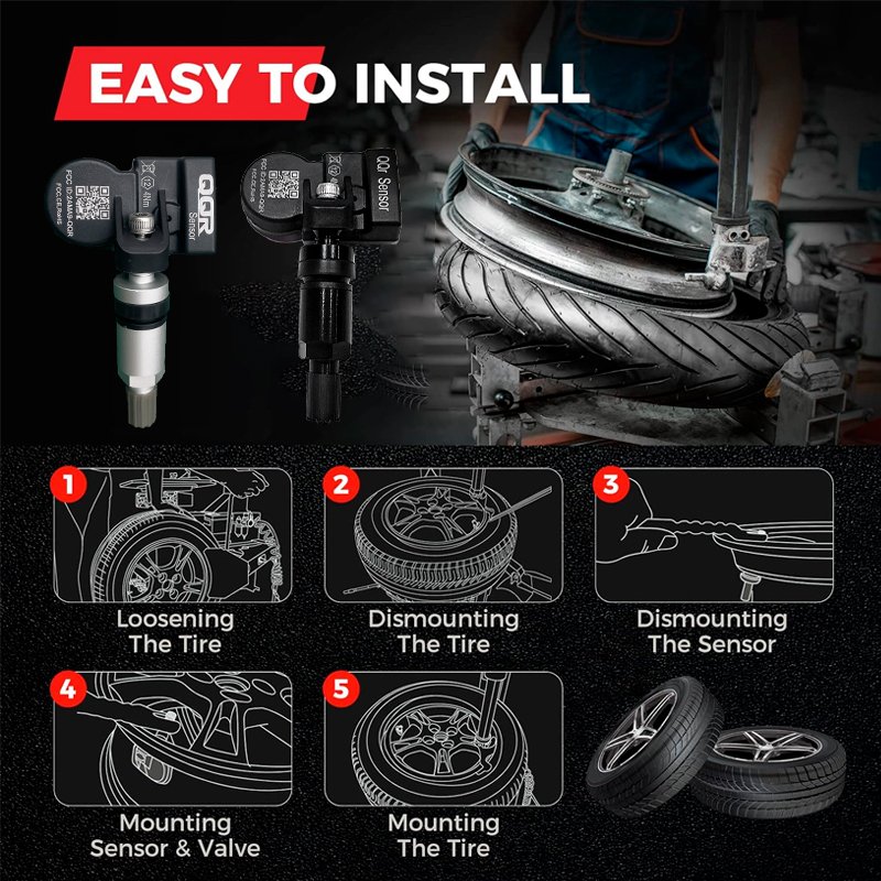 Tire Pressure Sensor Tool 433-315mhz Tpms Sensor Programmable Universal Tpms Sensor for All Cars Programming Universal Tpms