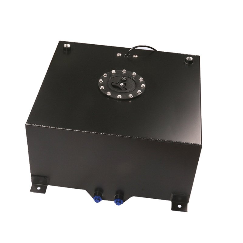 Car Modified Car Fuel tank Without Sensor 30L 7.925Gallons Aluminum Alloy OC-1018-60/OC-1017-60 Silver and Black Plastic Cover