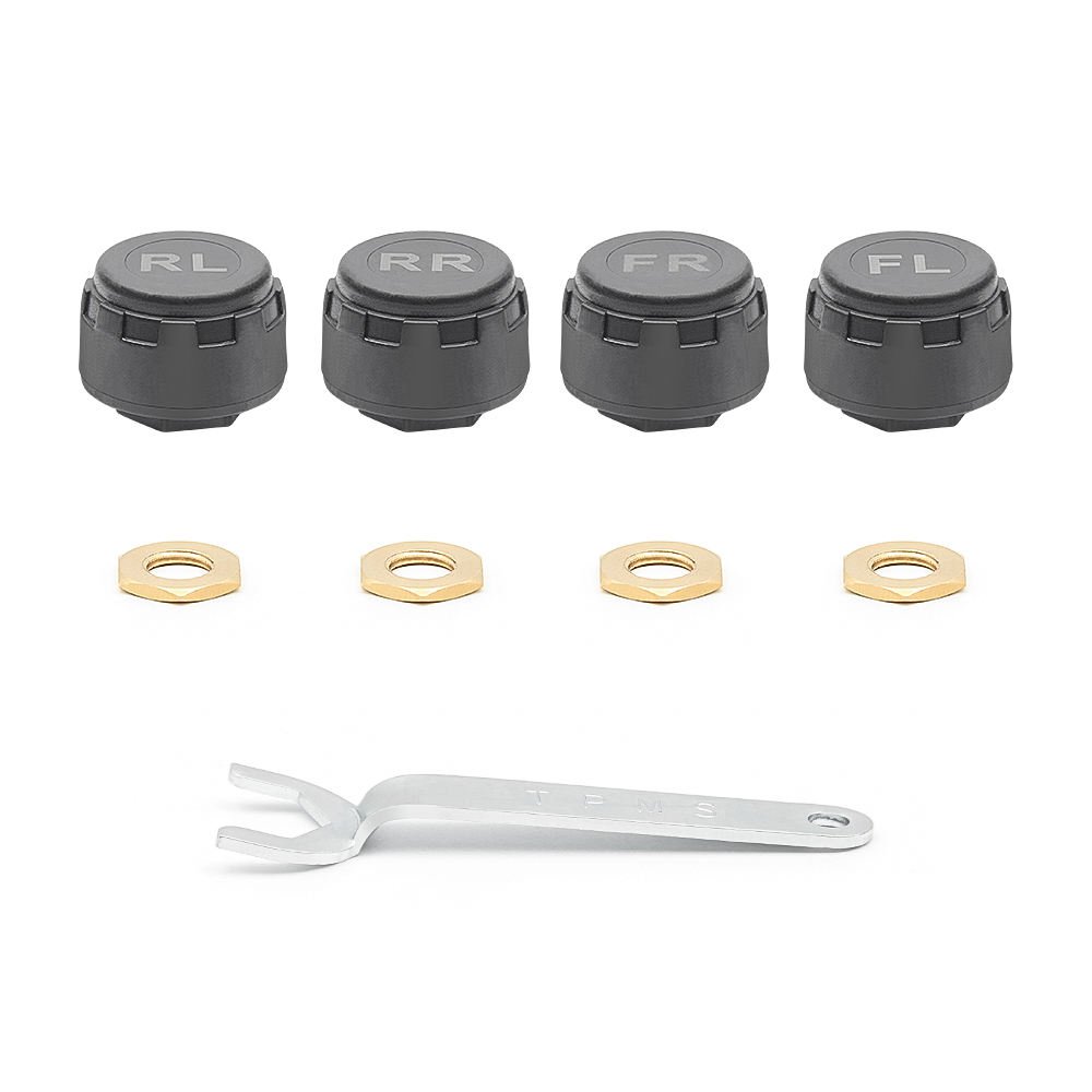 Universal Solar Energy Alarm System TPMS External Sensors Car Tire Pressure Monitoring System