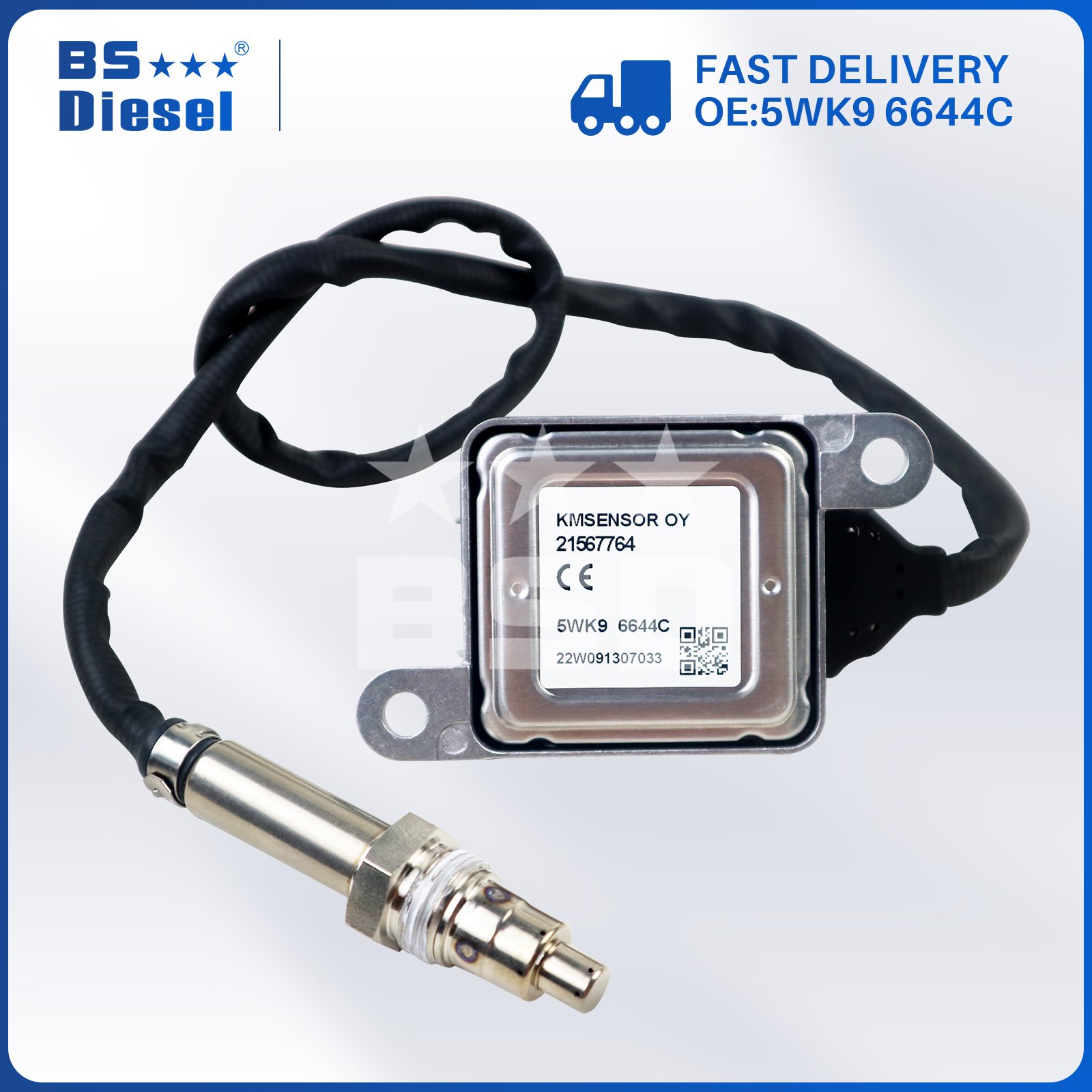 Nox Sensor 5WK9 6644C Auto Sensors Nitrogen Oxygen Sensor 5WK96644C 21567764 for Volvo Truck