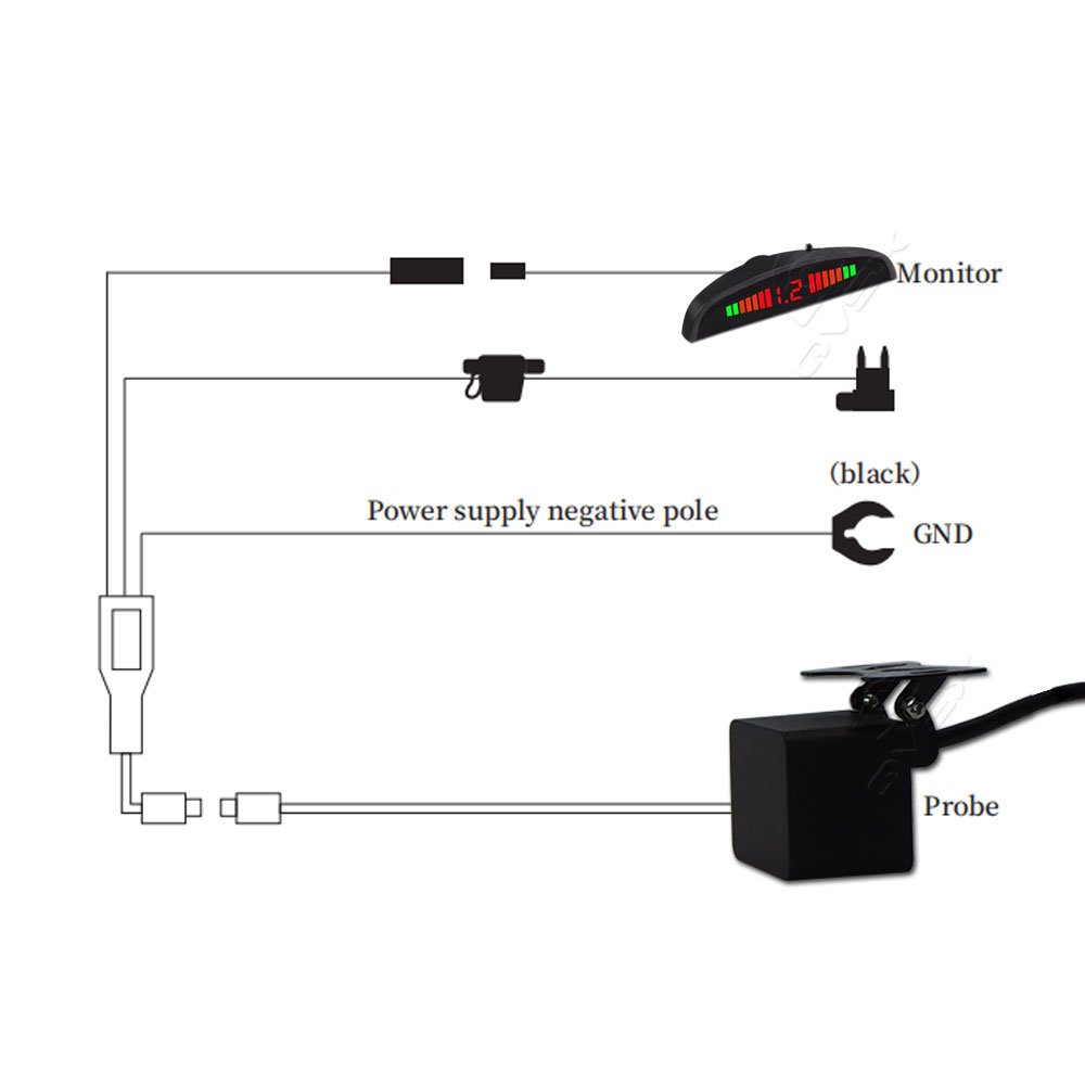 0-10m Car LED Parking Sensor Monitor Auto Reverse Radar Detector System LED Backlight Display 12V Parking Assistance Car Alarms